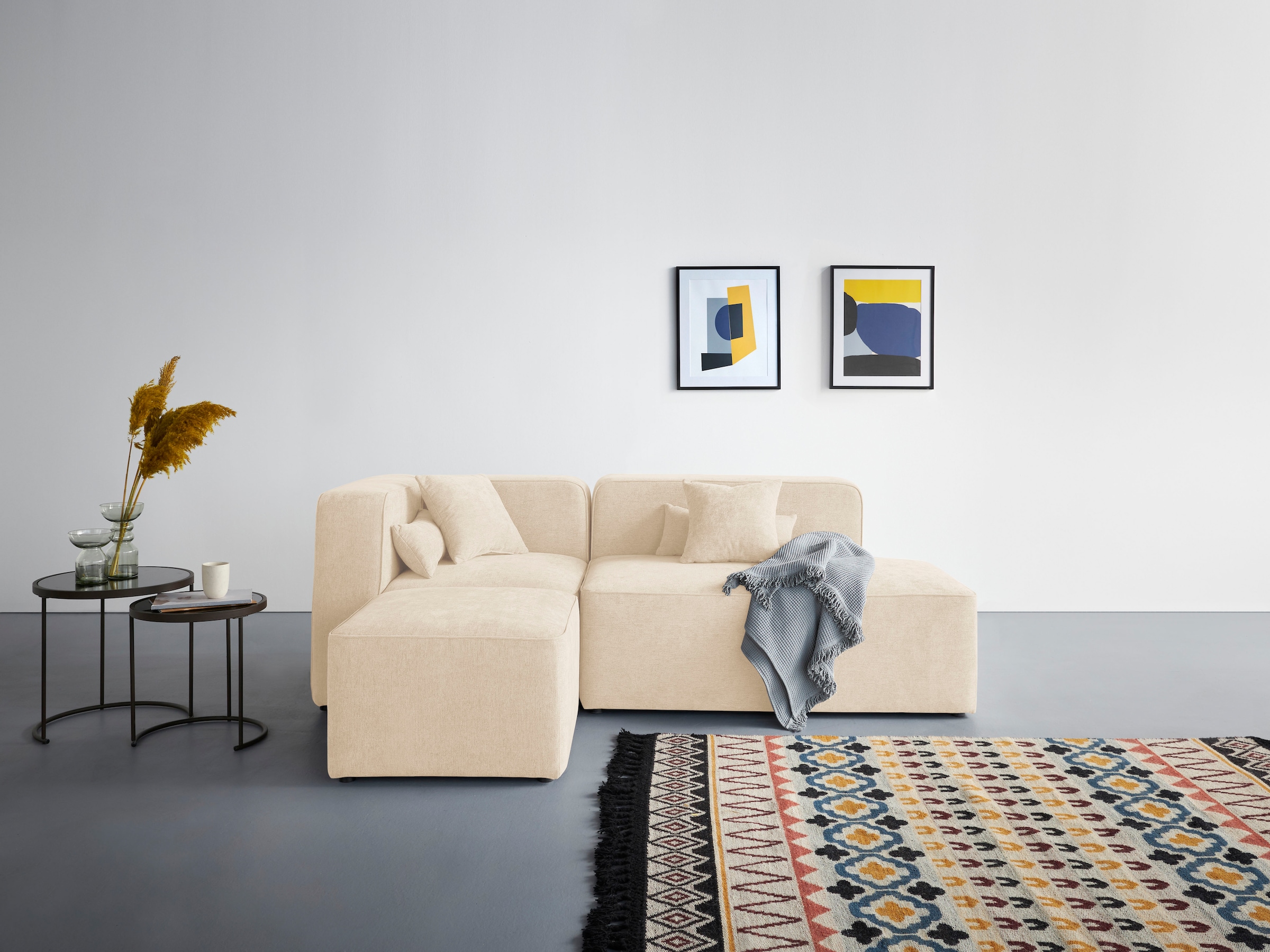 Home affaire Ecksofa "Sundstrup L-Form" Modulserie, individuelle Zusammenst günstig online kaufen