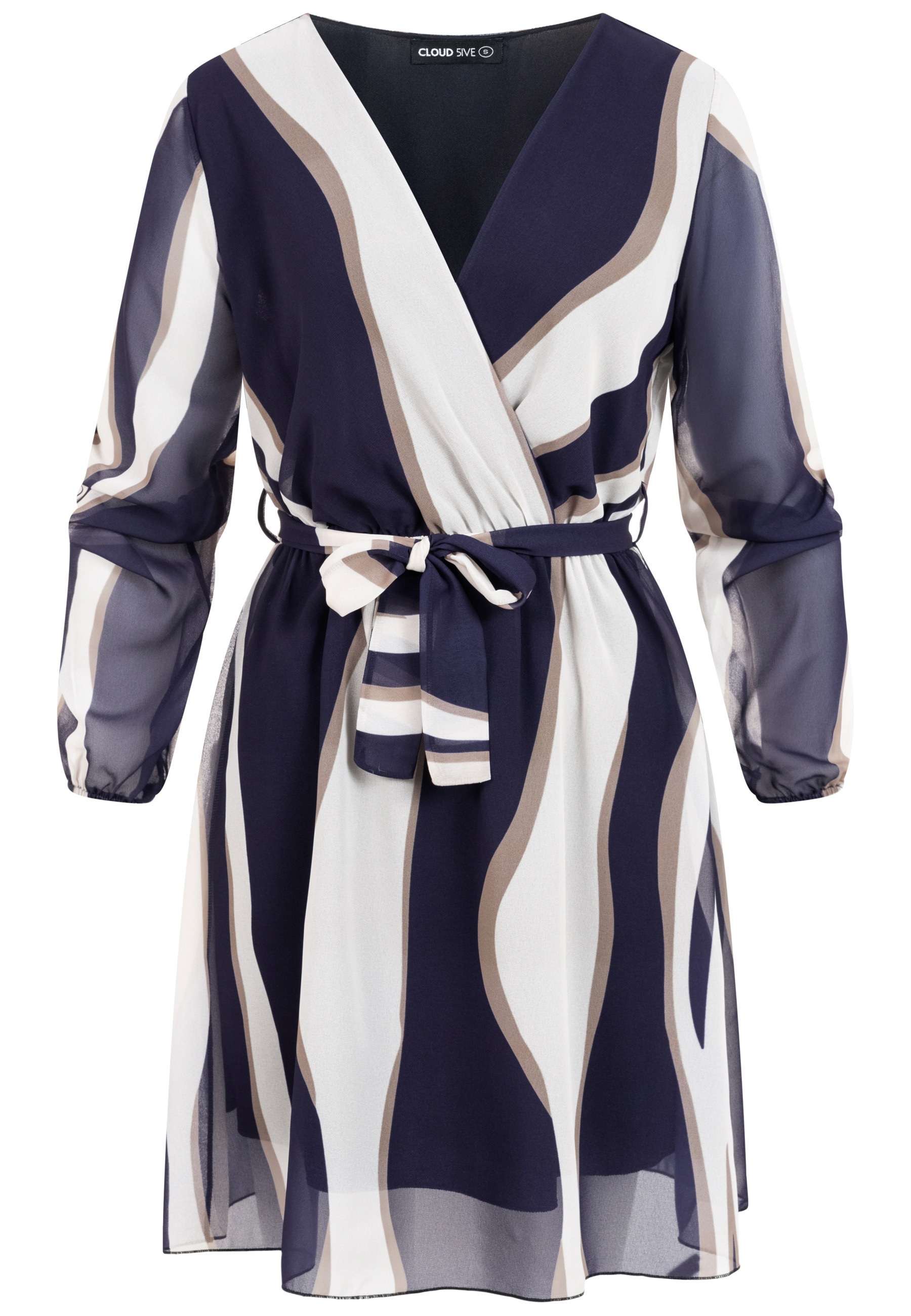 CLOUD 5IVE A-Linien-Kleid "CLOUD 5IVE Long-sleeve Dress Waves" 1 tlg.