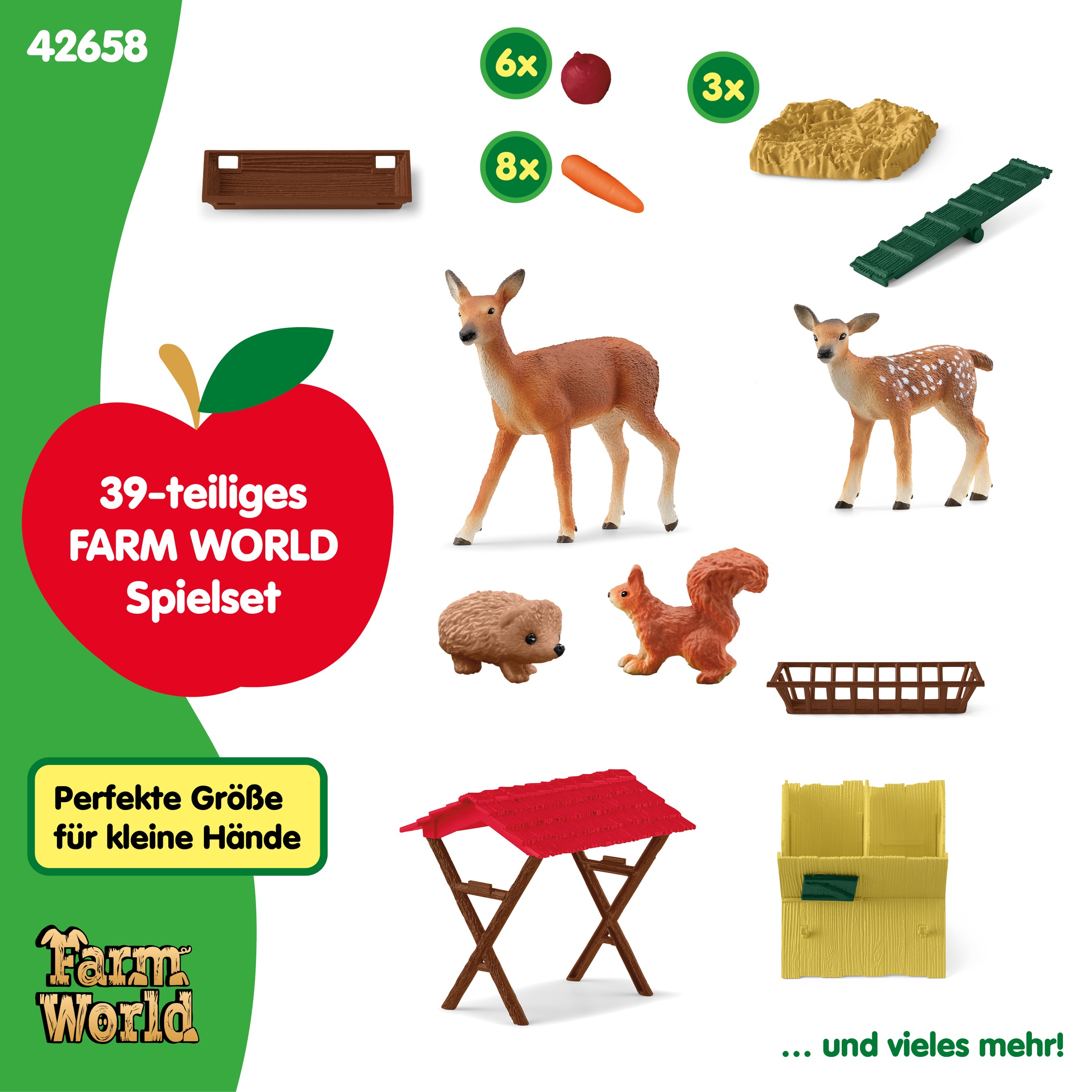 Schleich® Spielwelt »FARM WORLD, Fütterung der Waldtiere (42658)«