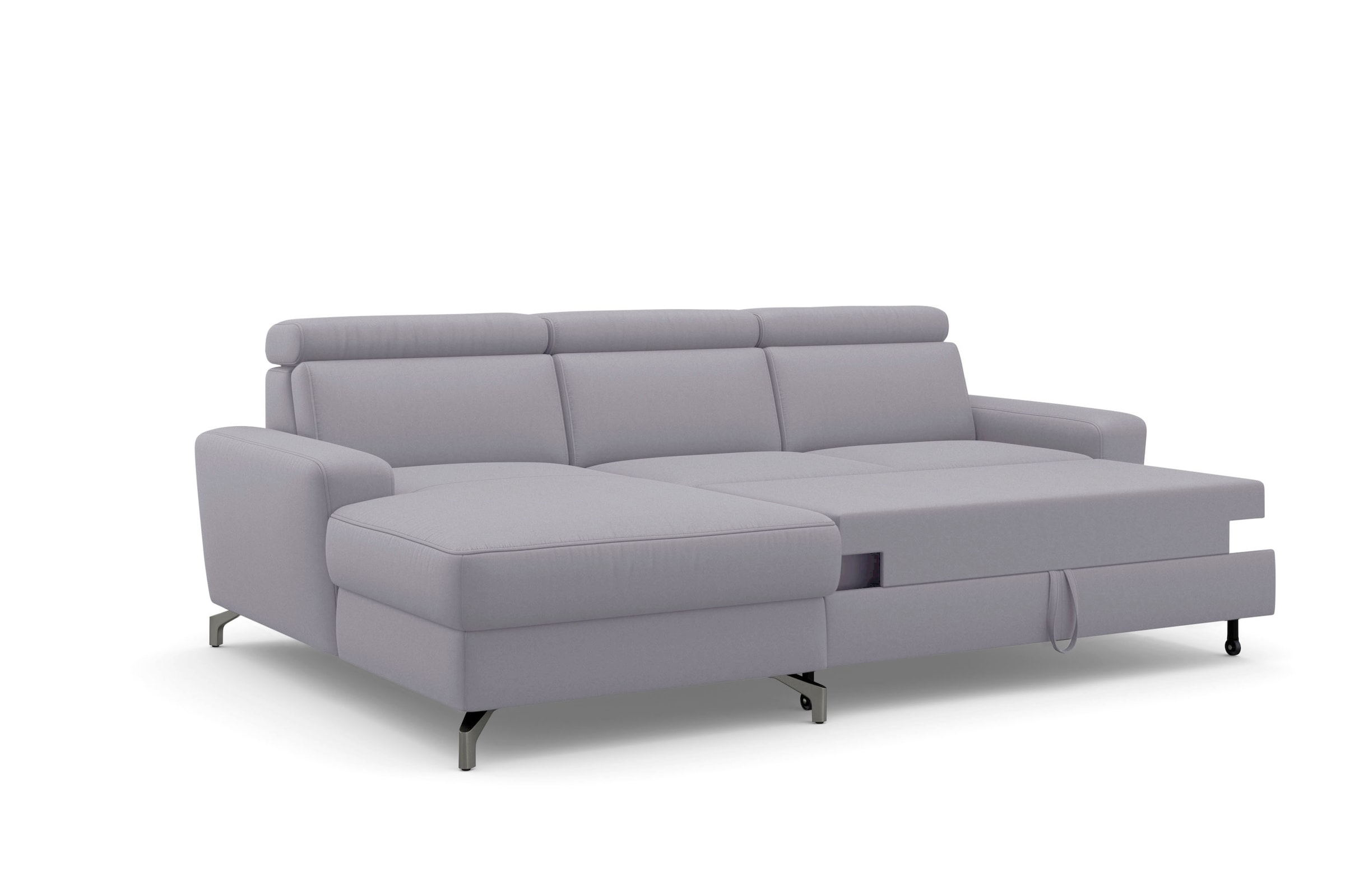 sit&more Ecksofa »Scarlett L-Form«, inklusive Kopfteilverstellung, wahlweise mit Bettfunktion, Bettkasten