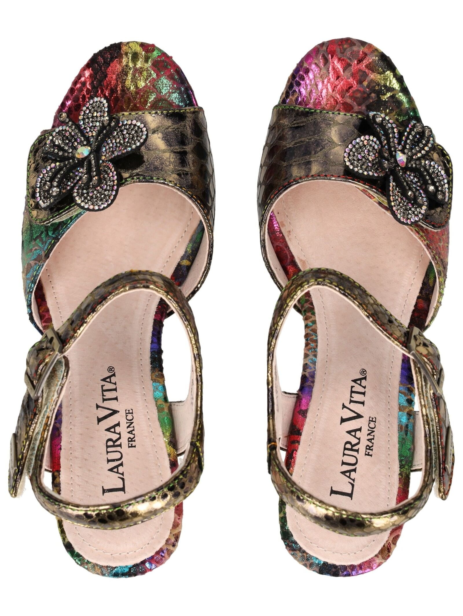 LAURA VITA High-Heel-Sandalette »LAURA VITA Sandalen Leder/Textil«