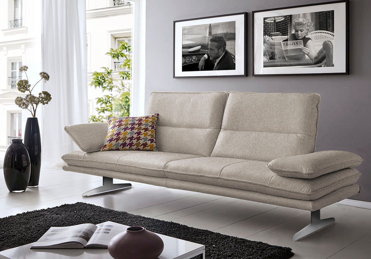 W.SCHILLIG 2,5-Sitzer "broadway Designsofa mit hohem Sitzkomfort" Sitztiefenverstellung, Kopfteil- & Seitenteilverstellung, Breite 236cm