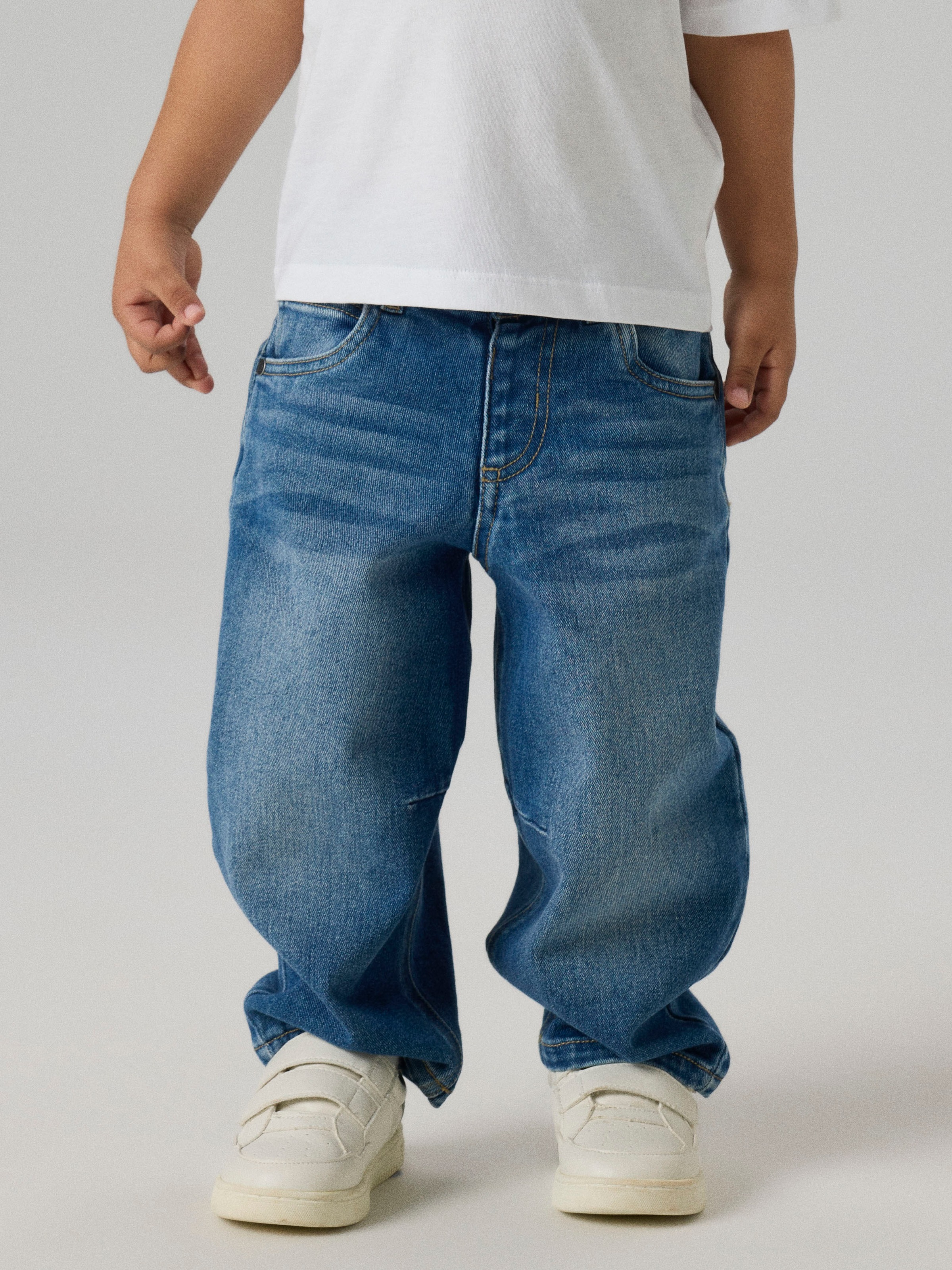 Name It Weite Jeans "NMMBEN BARREL JEANS 8720-OM NOOS" Baumwollmischung, barrel fit