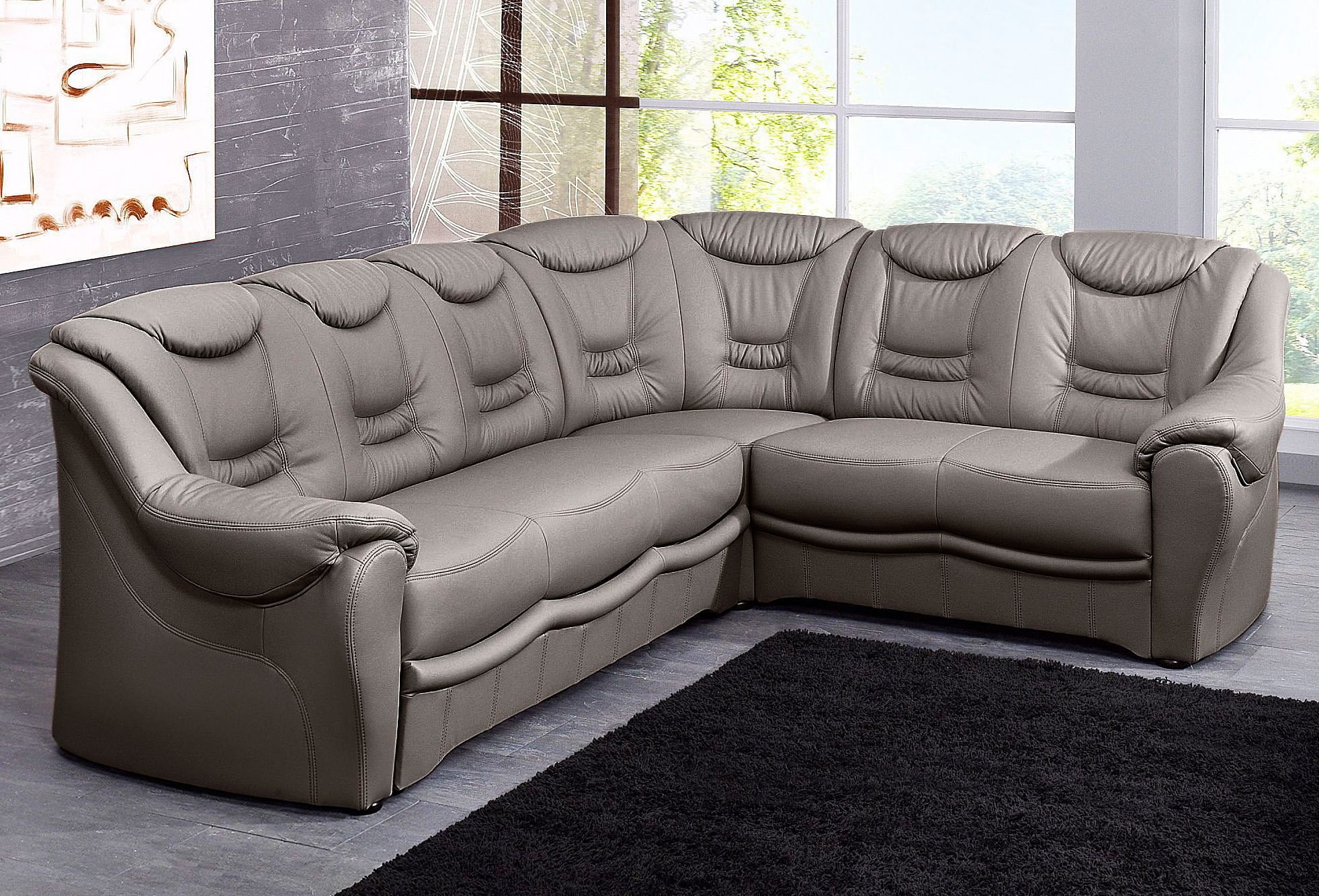 sit&more Ecksofa "Bansin, L-Form, B: 265 cm, Bettfunktion optional, Federkern-Polsterung" Komfortable Sitzhöhe 46 cm, Liegefläche 148 x 198 cm bei Bettfunktion