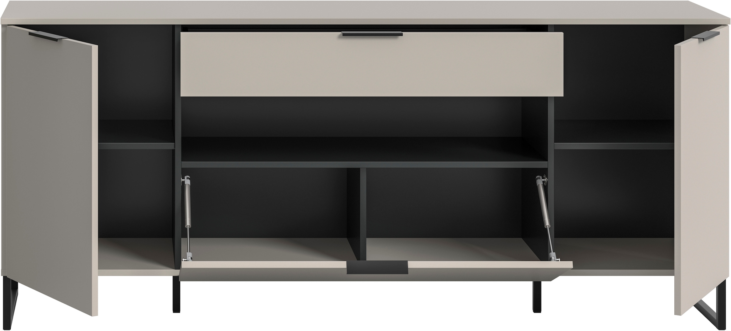 INOSIGN Sideboard »Adio, Sideboard, 185 cm Breite«, (1 St.), Adio, Sideboard, Kashmir NB,2 Türen,1 Schublade,1 Klappe,offenes Fach