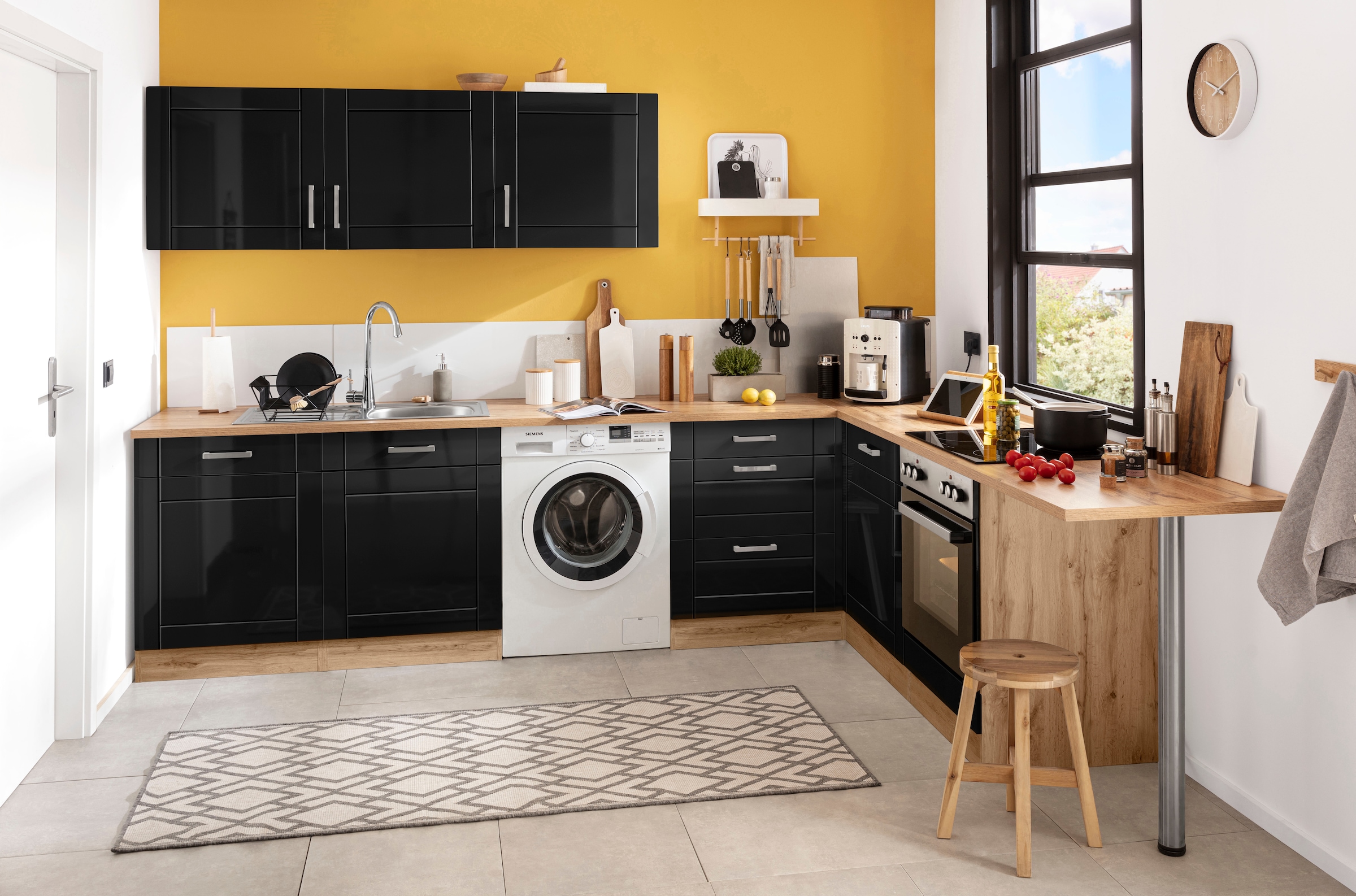 KOCHSTATION Auszugsunterschrank »KS-Tinnum«, 60 cm breit, MDF-Fronten, Metallgriff, 1 Schubkasten, 2 Auszüge