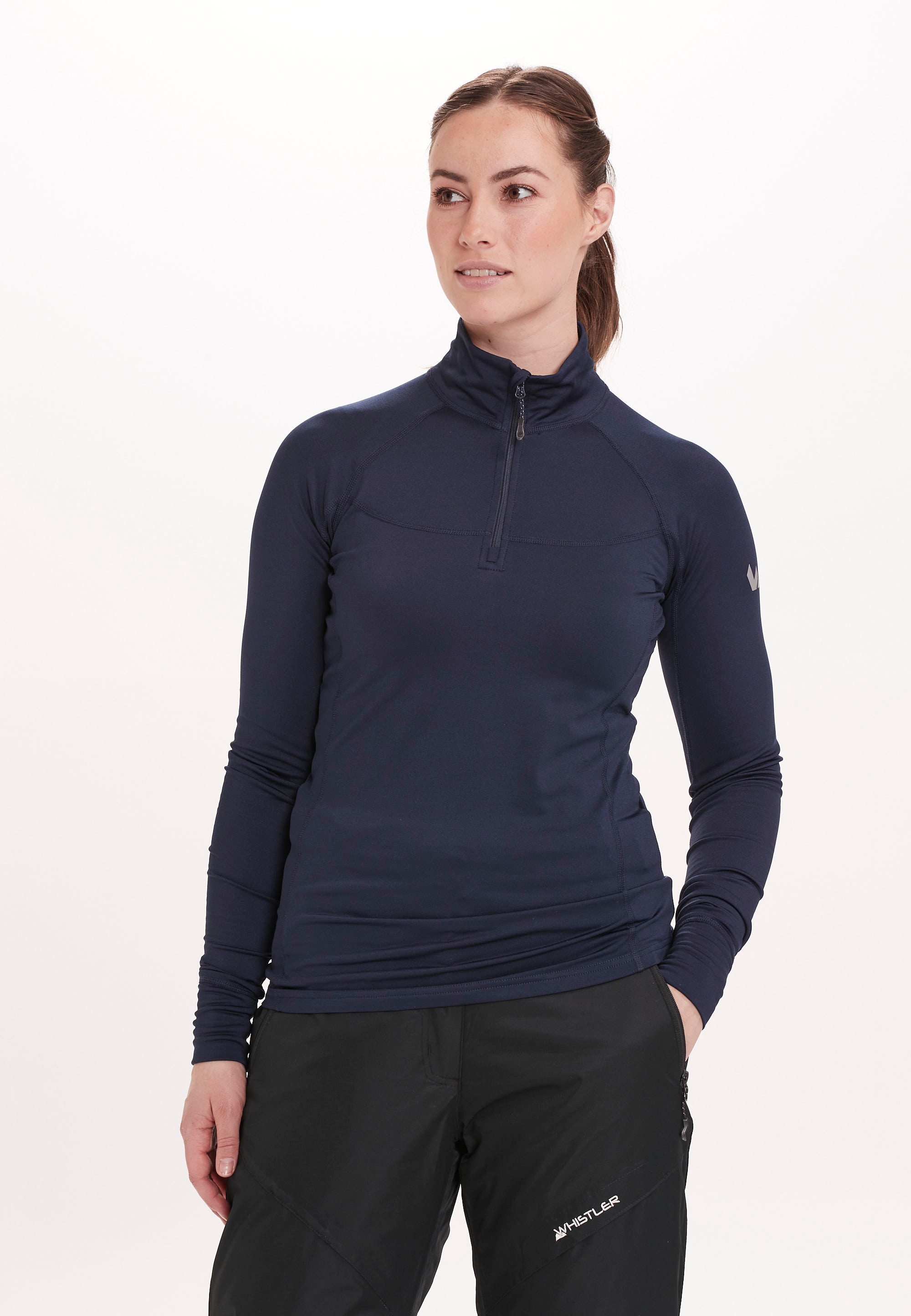 WHISTLER Langarmshirt "Blume" 1 Stk. tlg. mit Reißverschluss und Stehkragen günstig online kaufen
