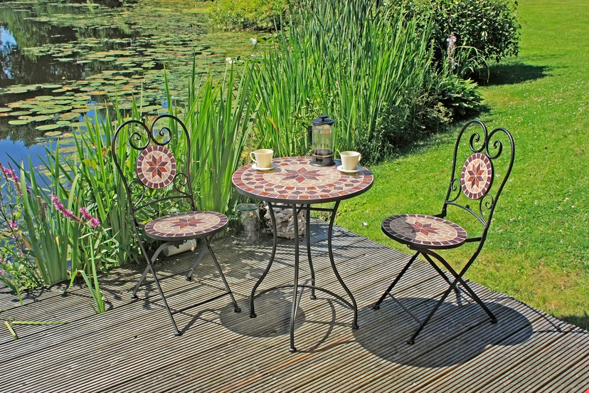 Garden Pleasure Gartenstuhl »Lascar«, (Set), 2 St., 2er Set, Stahl/Textil,  stapelbar kaufen | BAUR | Tische