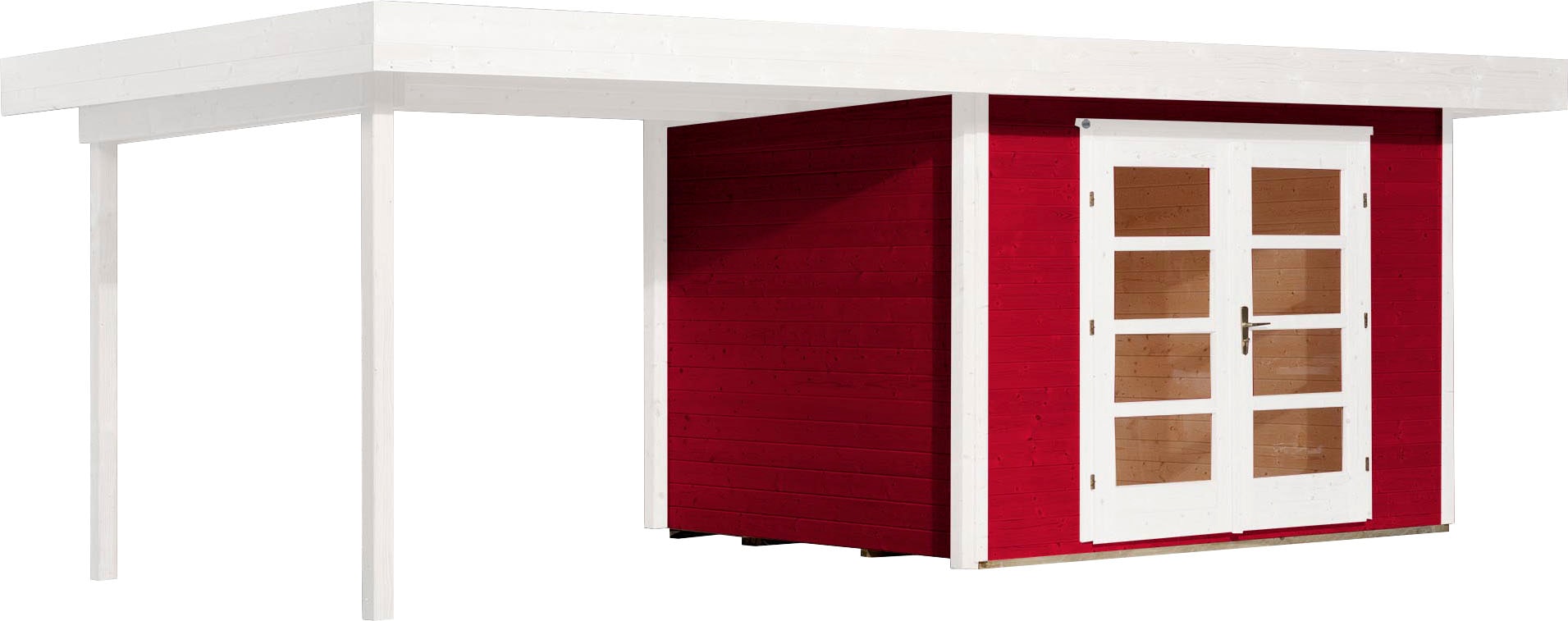 weka Gartenhaus "Designhaus 126 Plus" mit Anbaudach