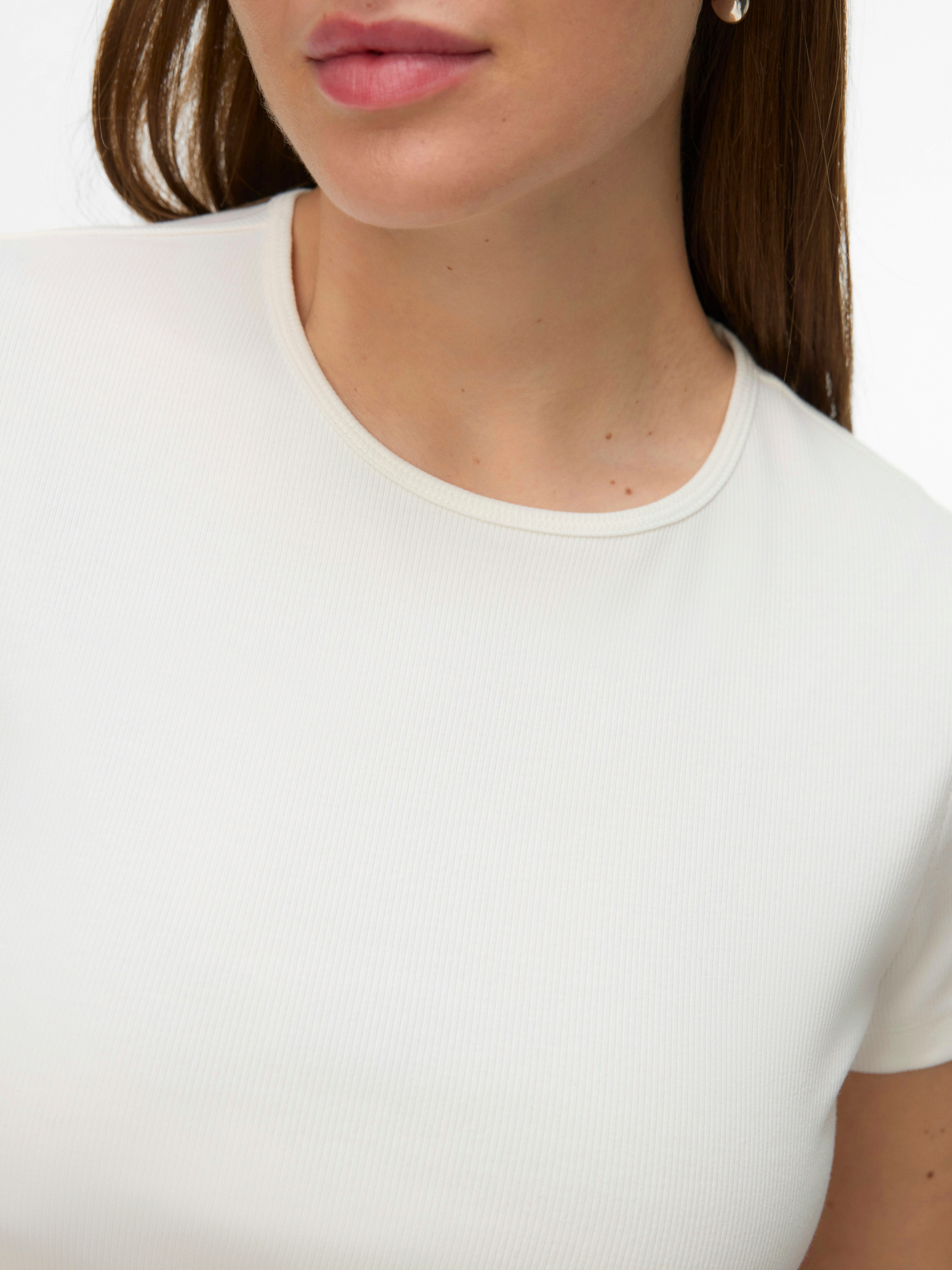 Thumbnail - Vero Moda Curve T-Shirt "VMCHLOE SS SHORT TOP GA JRS NOOS CUR" Baumwollmischung