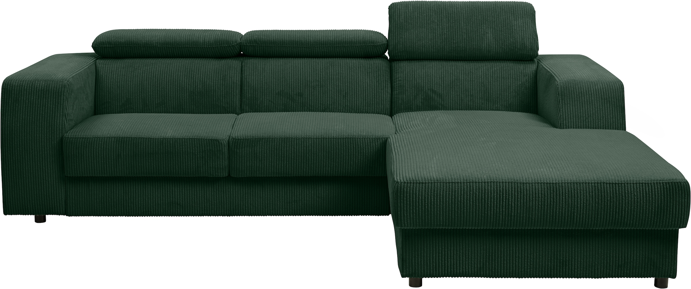WERK2 Ecksofa »Cherry, modernes Sofa mit Komfortfunktionen, Breite 270cm, L-Form,«, bequem, mit verstellbaren Kopfteilen, Schlaffunktion und Bettkasten