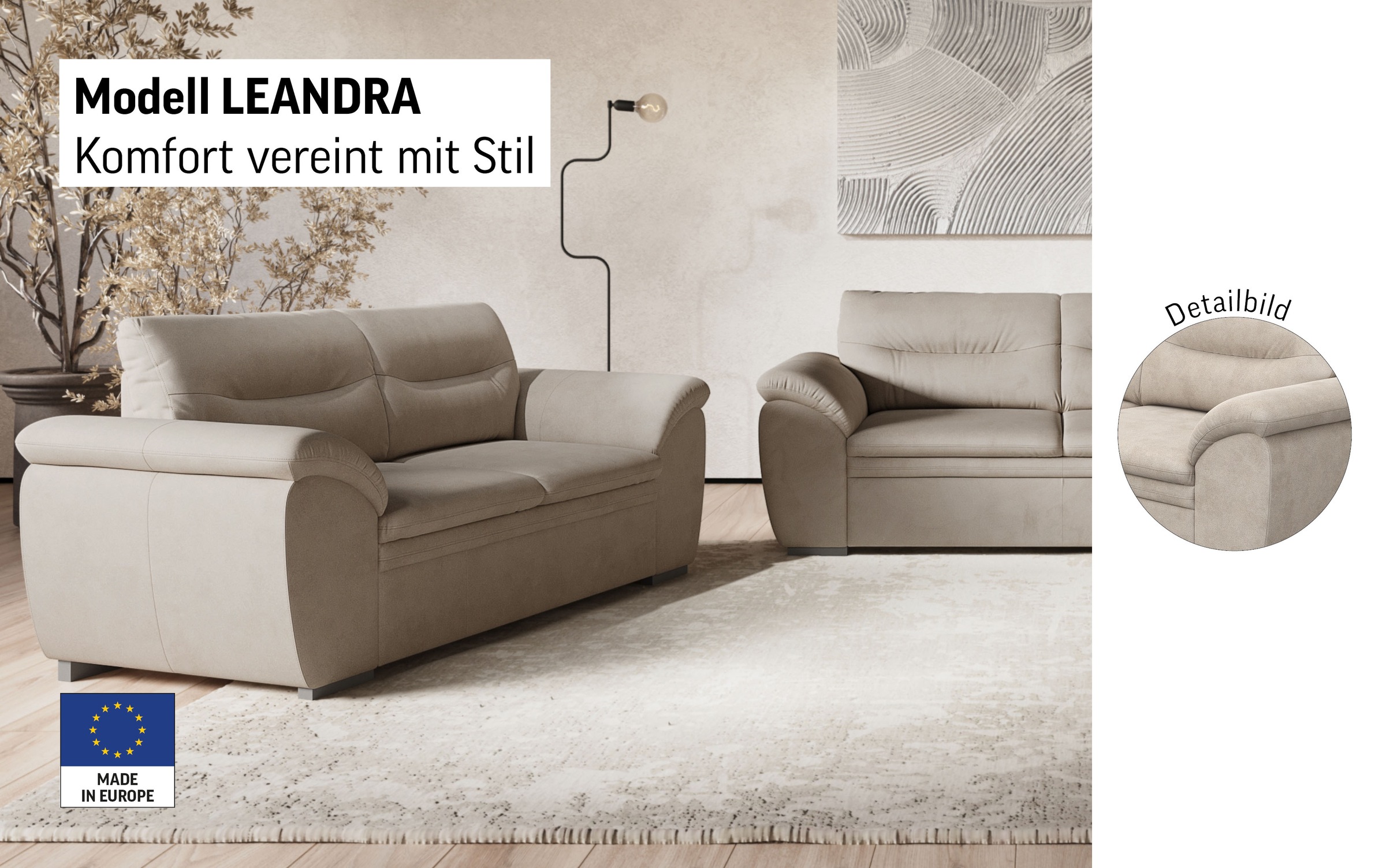 COTTA 2,5-Sitzer "Leandra", Polstergarnitur, auch als Set erhältlich günstig online kaufen