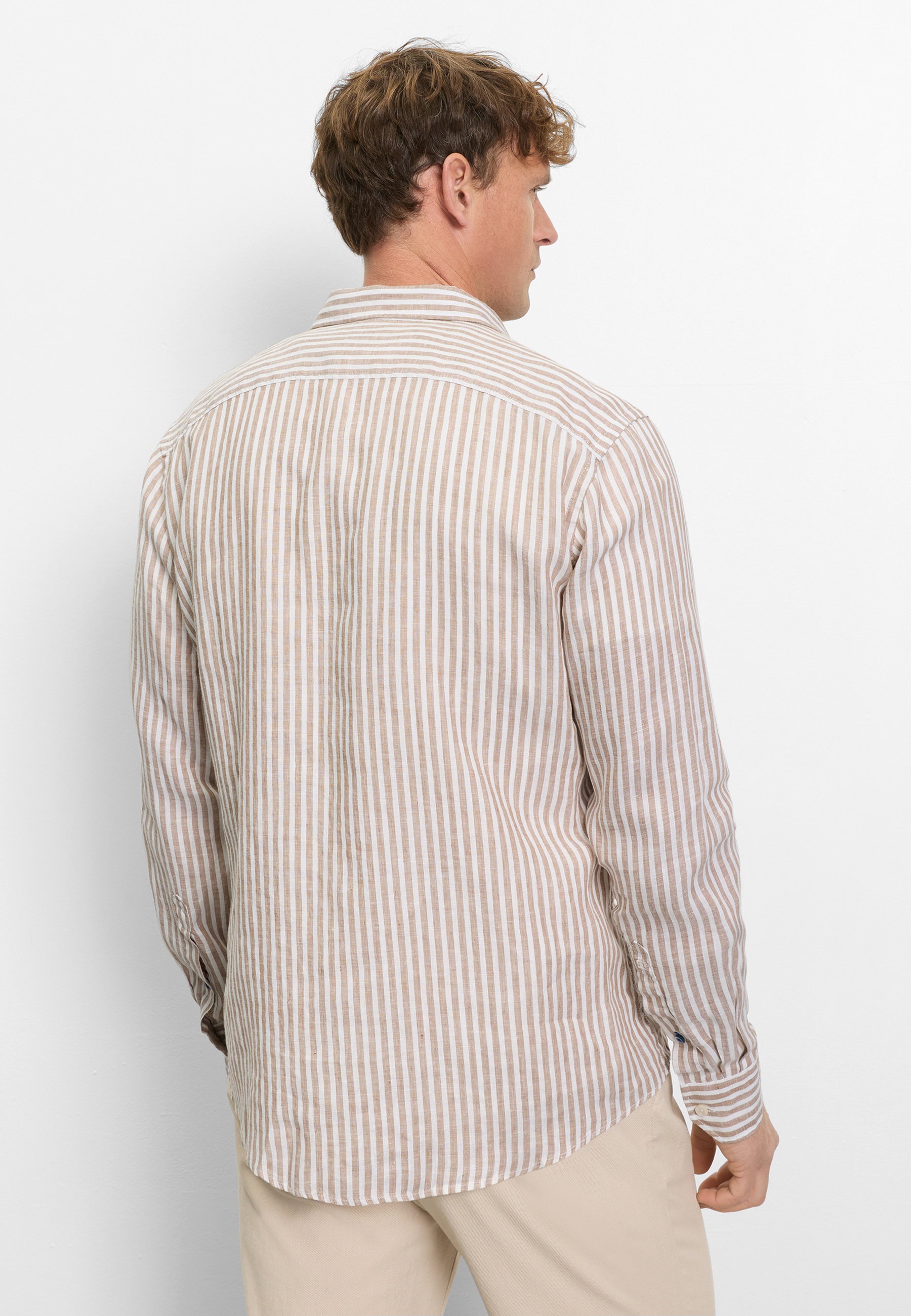 OLYMP Casual Long Sleeve Shirt Brown Size M 6