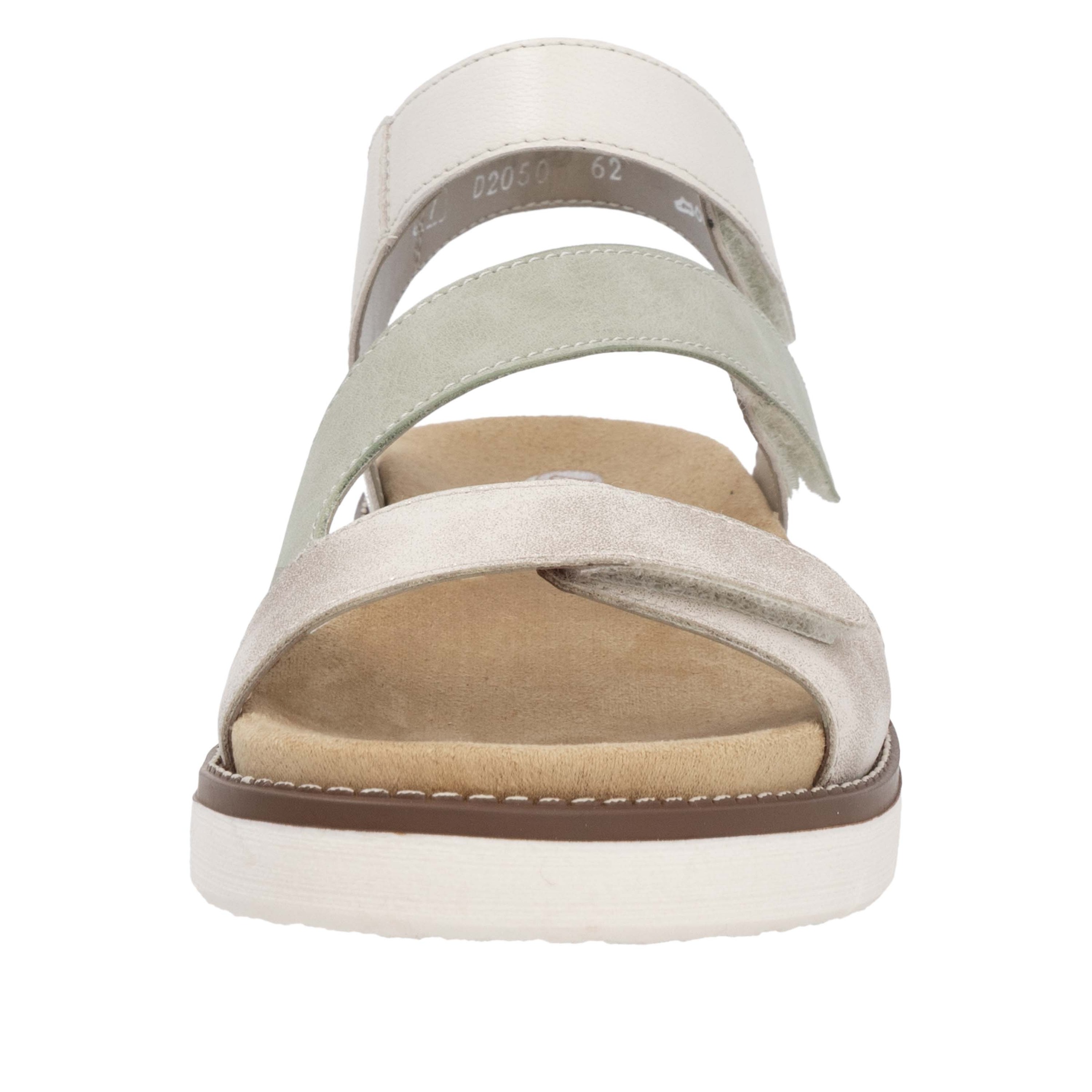Sandale REMONTE, Damen, Gr. 39, sanftes weiß, salbei, Leder, Lederimitat, Schuhe Sandale, Sommerschuh, Klettschuh, Sandalette, Riemchensandale mit Softfußbett 3