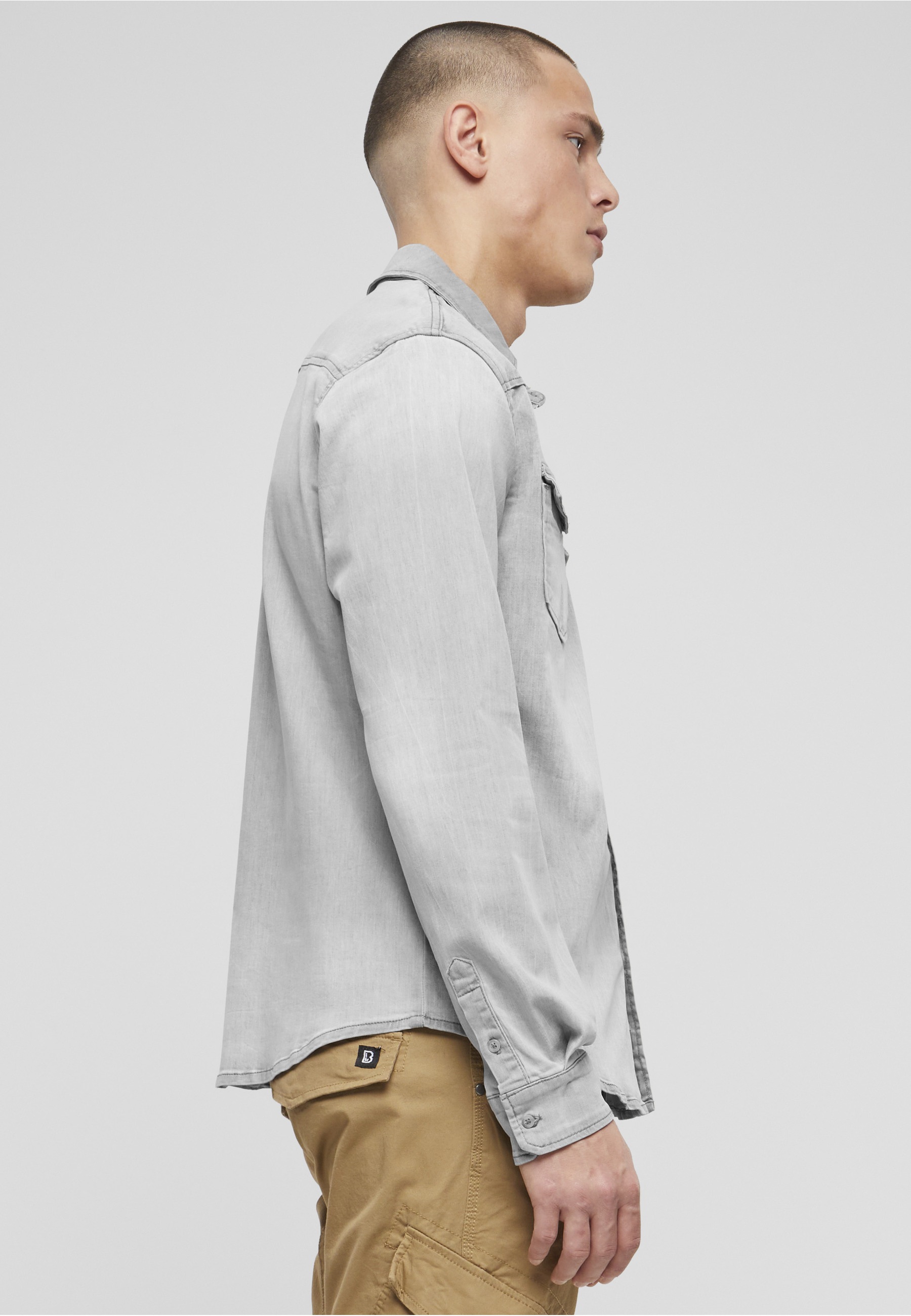 Brandit Langarmhemd »Brandit Herren Riley Denim Shirt« 1 Stk.