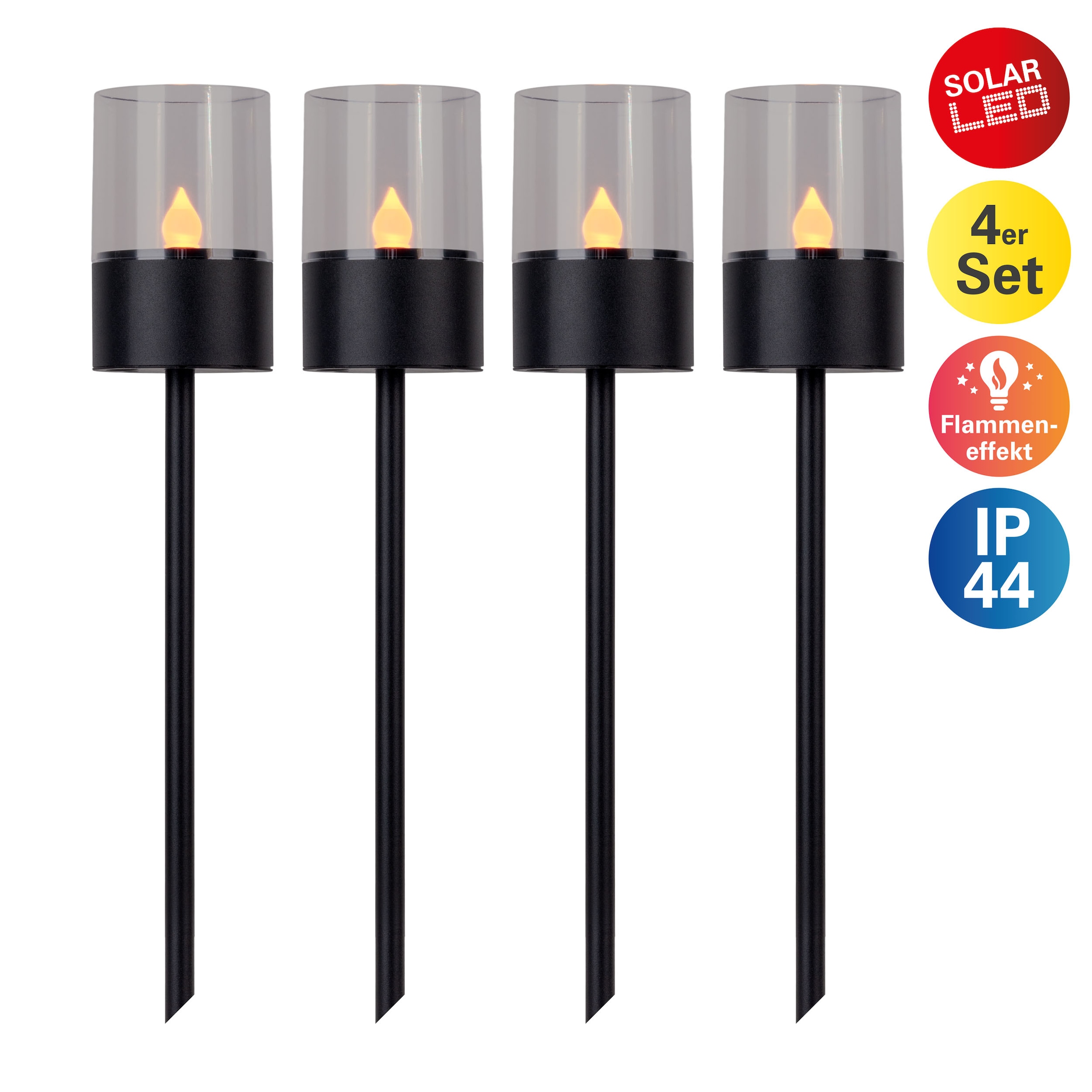 my home LED Solarleuchte "Lufy" LED-Modul 4 Stk. Warmweiß 4er Set Dekoerdsp günstig online kaufen