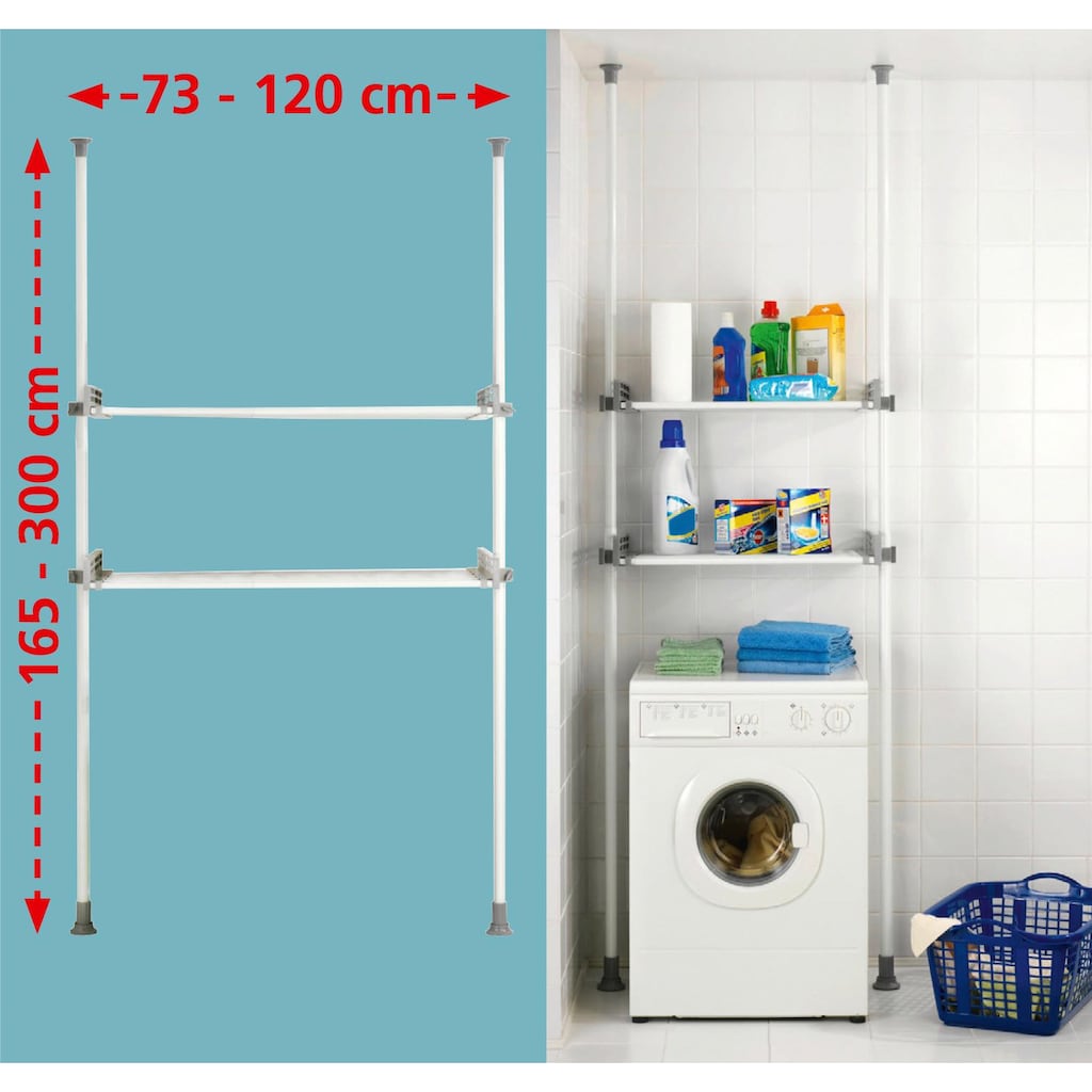 WENKO Teleskopregal »Herkules Twin«, (Set)