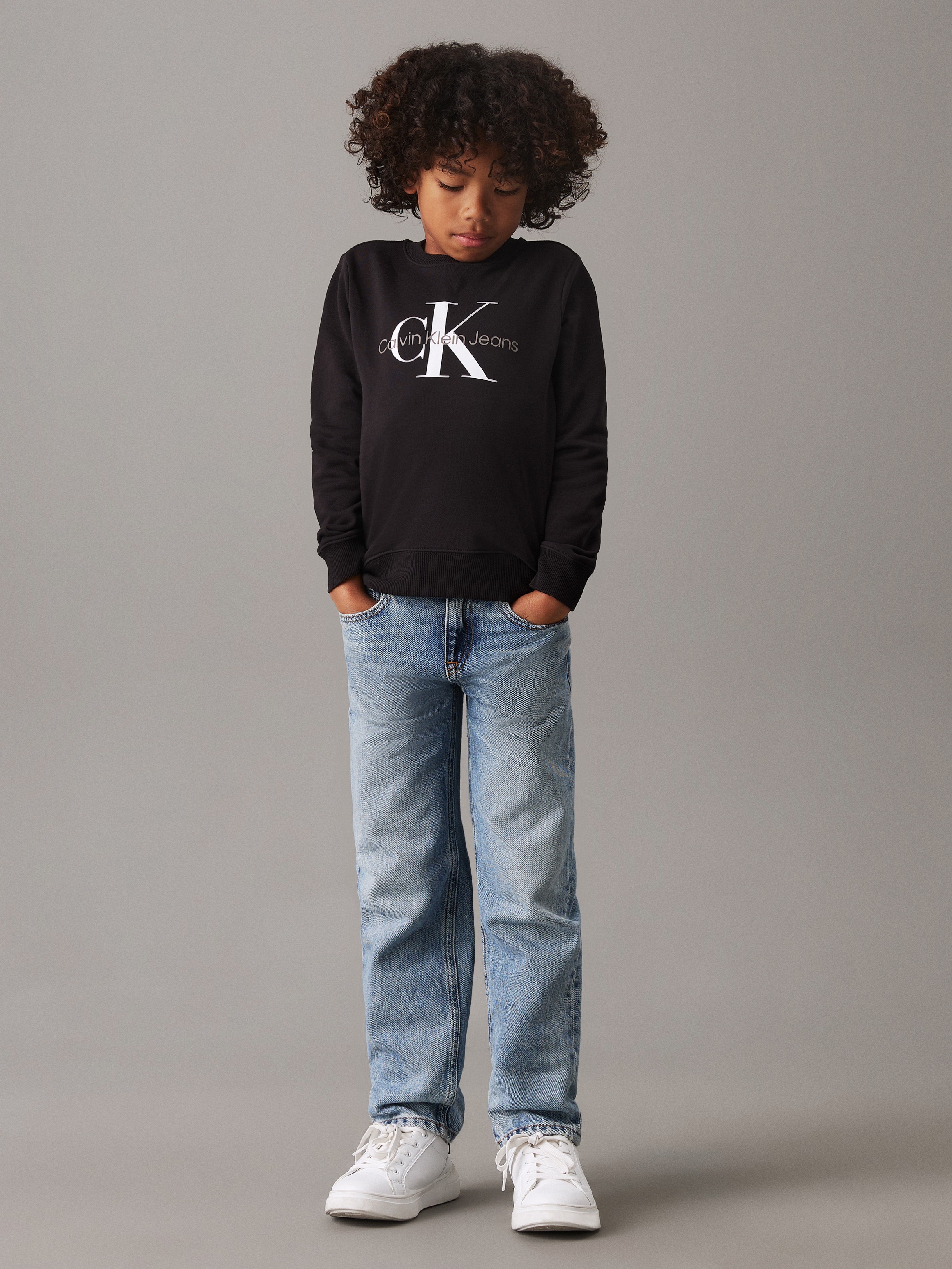 Calvin Klein Jeans Sweatshirt »CK Monogram Terry Cn«, für Kinder bis 16 Jahre und mit Logodruck