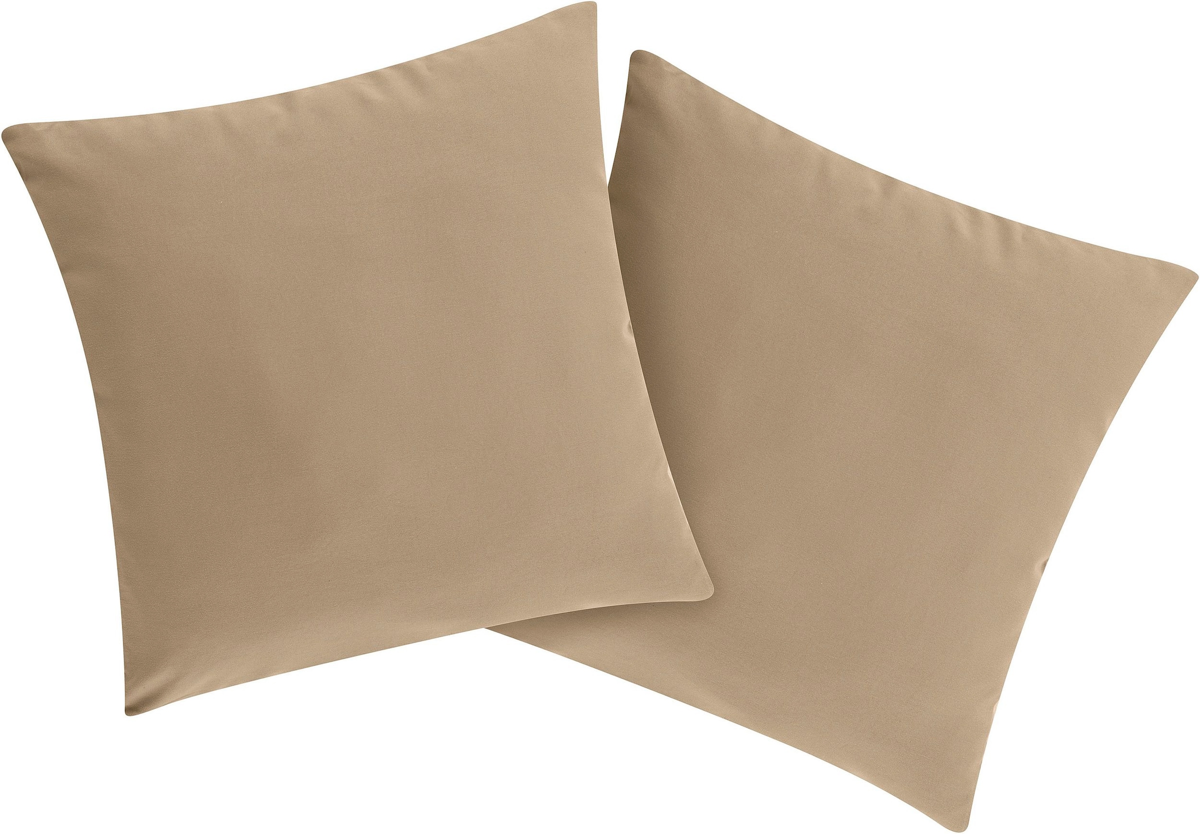 OTTO home Dekokissen "Raja" einfarbig, Kissenhüllen ohne Füllung, 40 x 40 cm, 2er-Set, Mikrofaser