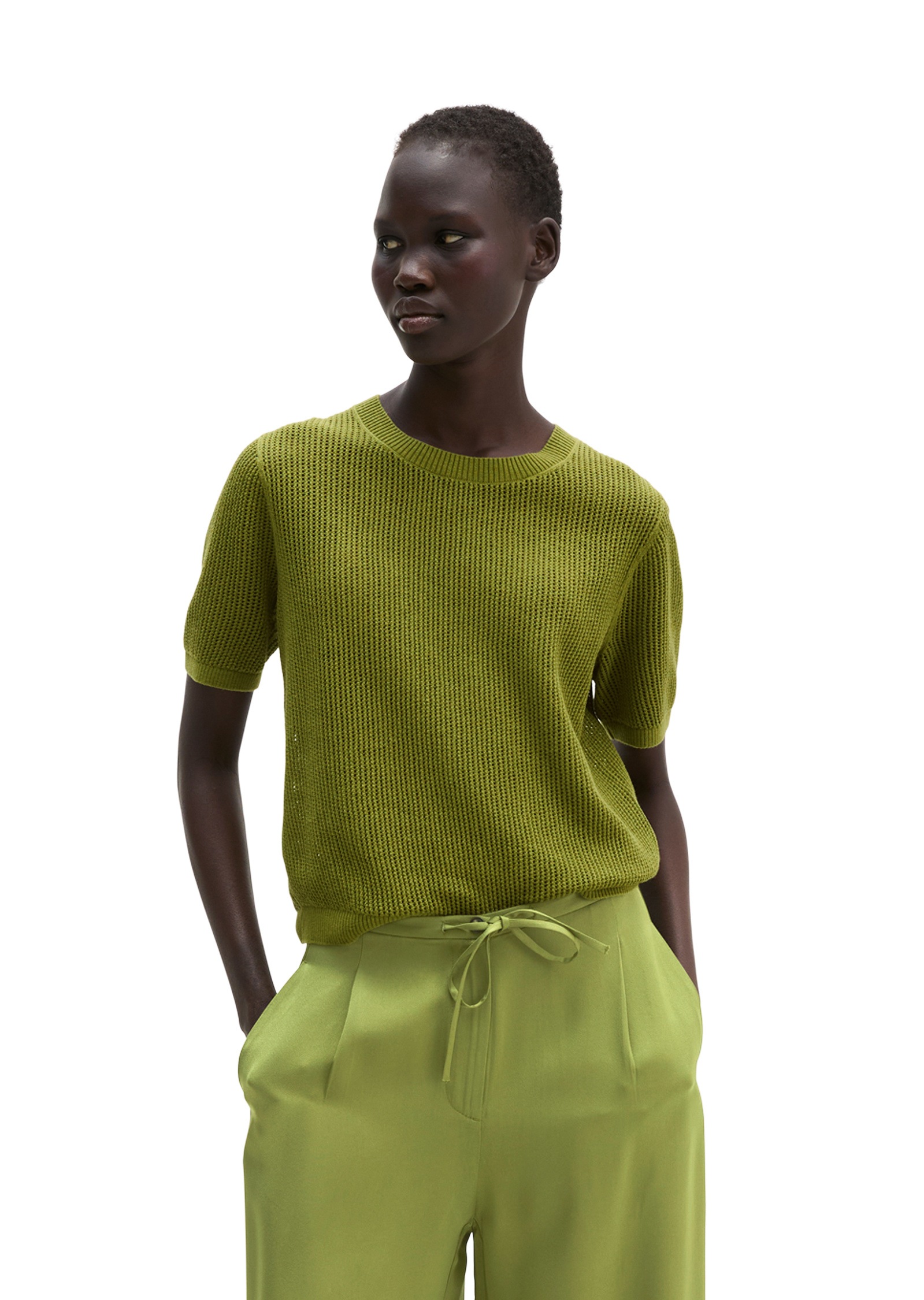 Marc OPolo Strickpullover "aus Baumwolle-Leinen-Slub-Garn"