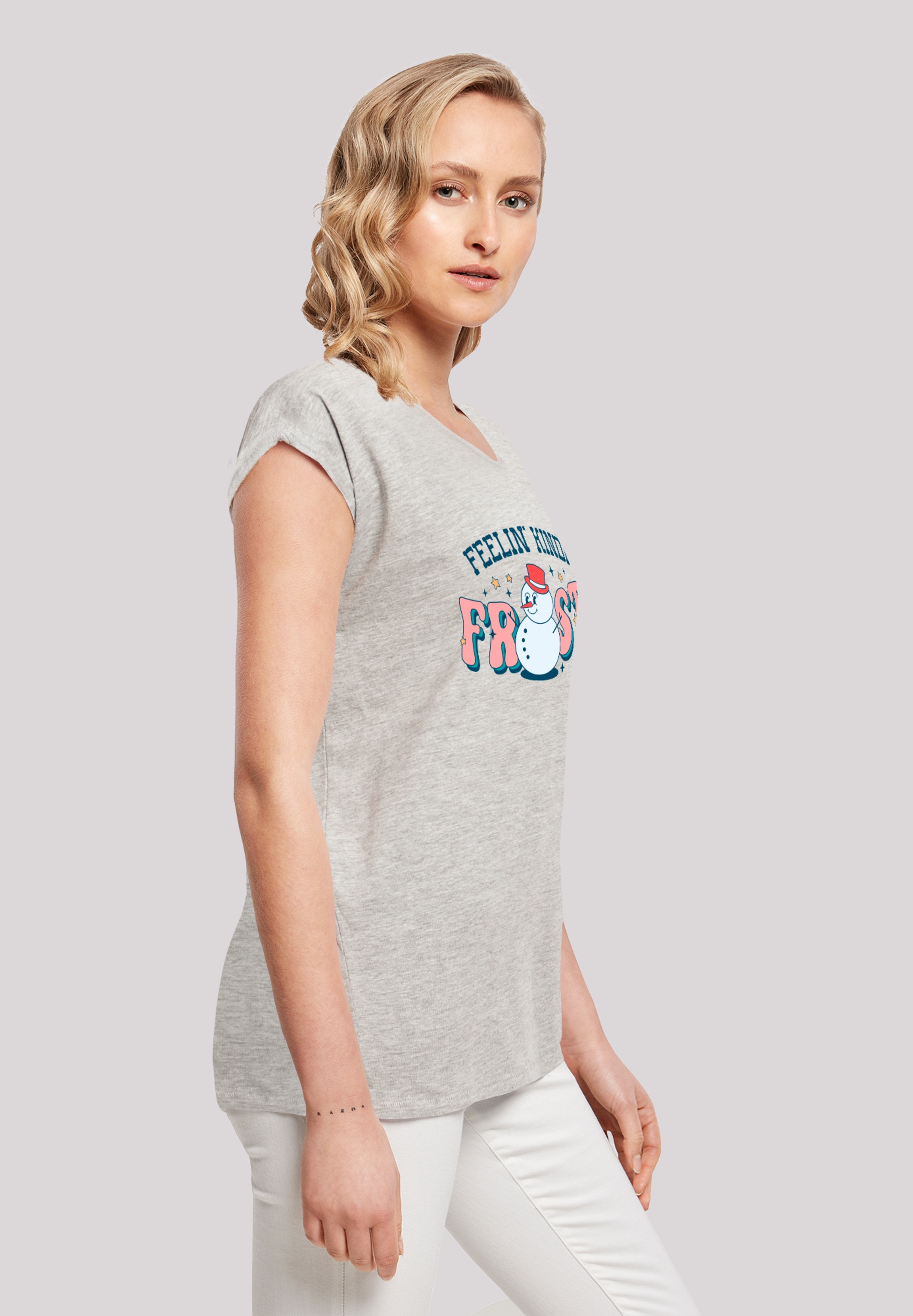 F4NT4STIC T-Shirt »Feelin Kinda Frosty Snowman«, Premium Qualität