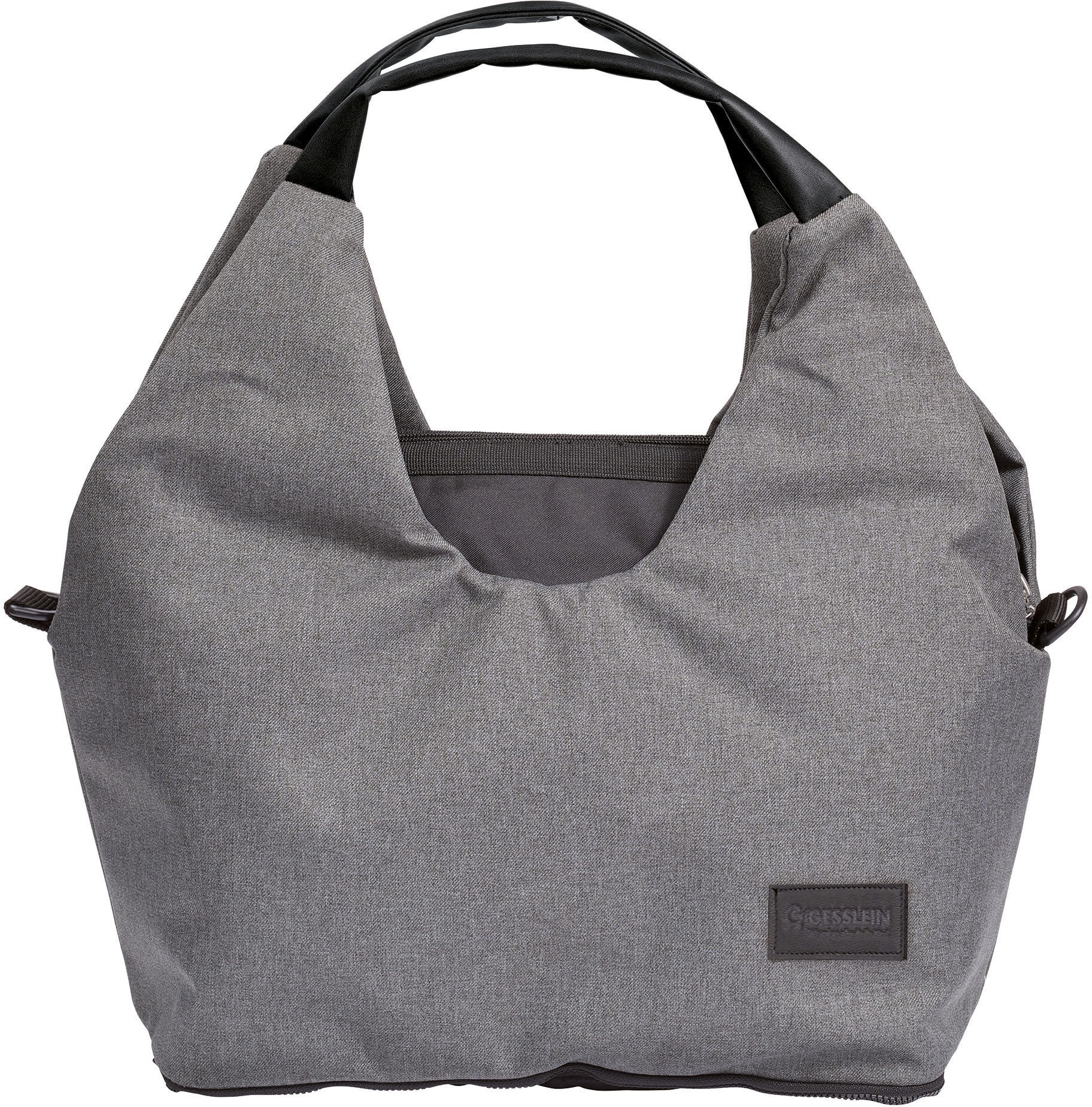 Gesslein Wickeltasche »N°5, grau meliert/schwarz«, mit Wickelauflage und Flaschenhalter, Made in Germany