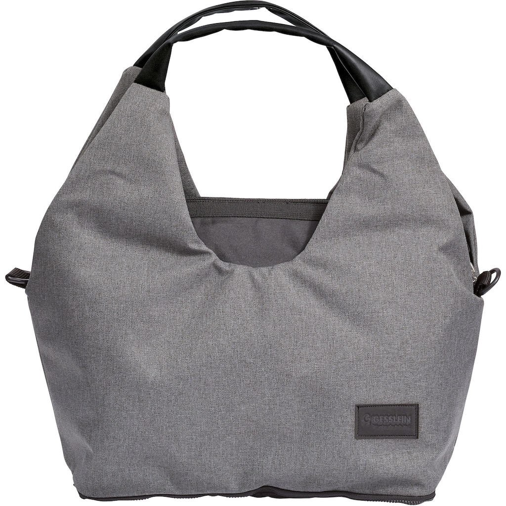 Gesslein Wickeltasche »N°5, grau meliert/schwarz«, mit Wickelauflage und Flaschenhalter, Made in Germany