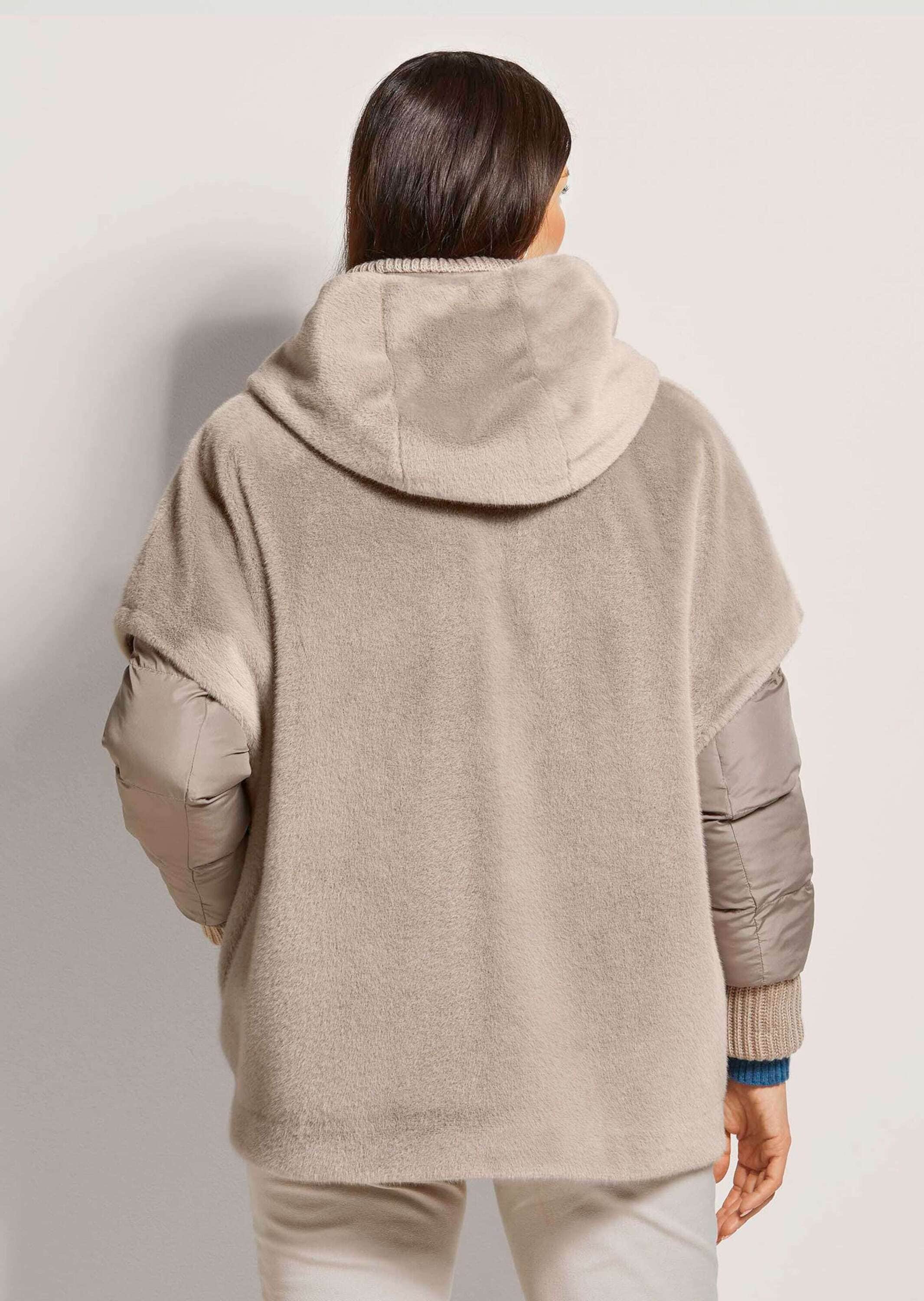 MADELEINE Cape »Poncho-Jacke Webpelz-Poncho mit Kapuze«