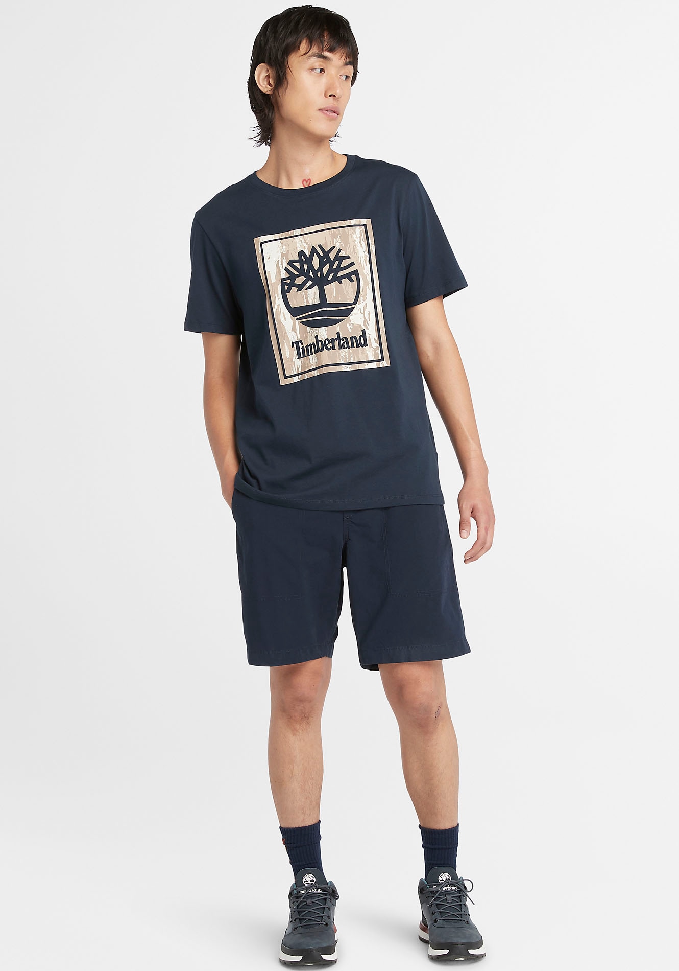 Timberland T-Shirt »STACK LOGO Camo Short Sleeve Tee«, in großen Größen