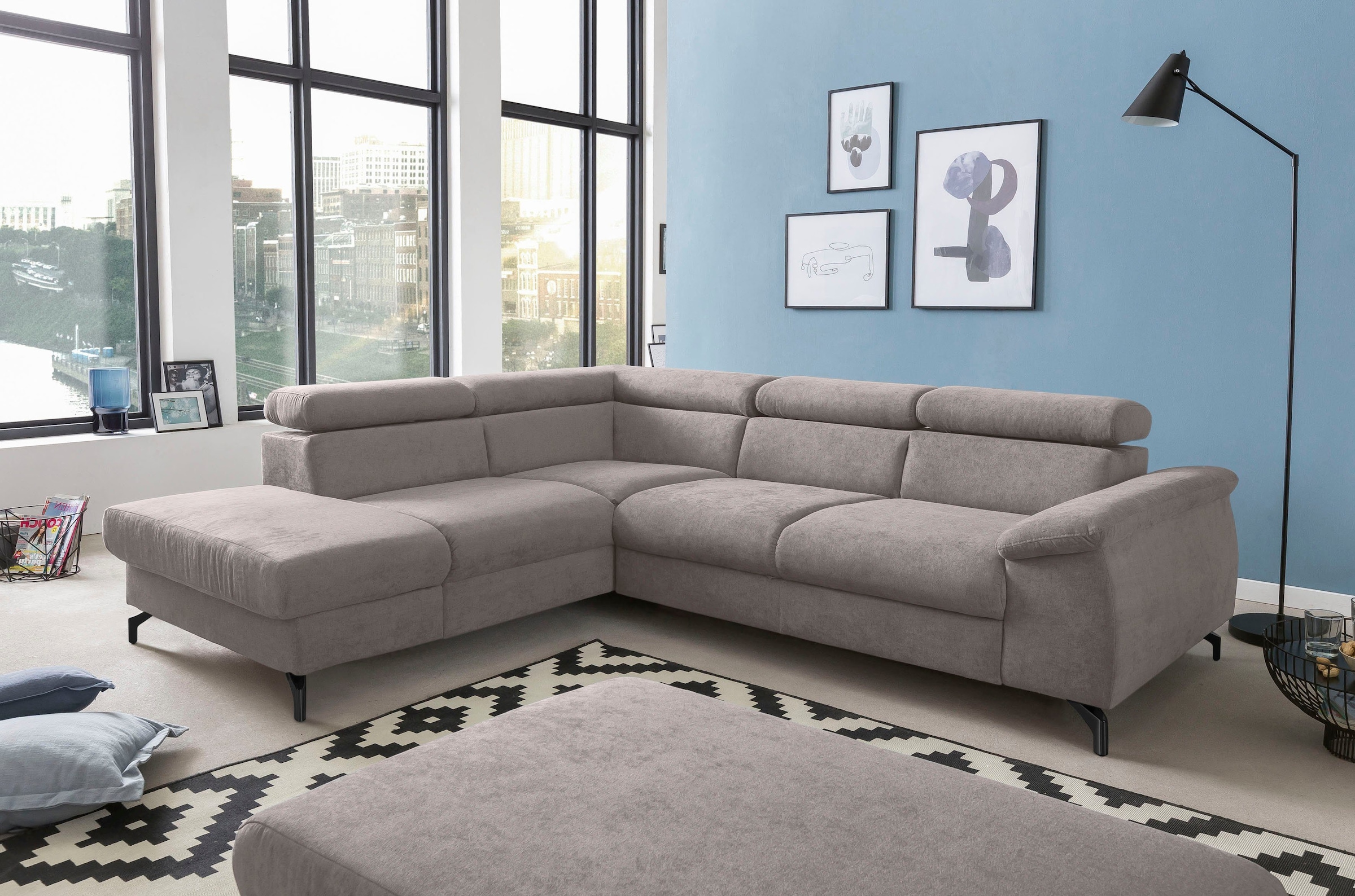 COTTA Polstergarnitur "Komaris L-Form", (Set), Set bestehend aus: Ecksofa m günstig online kaufen
