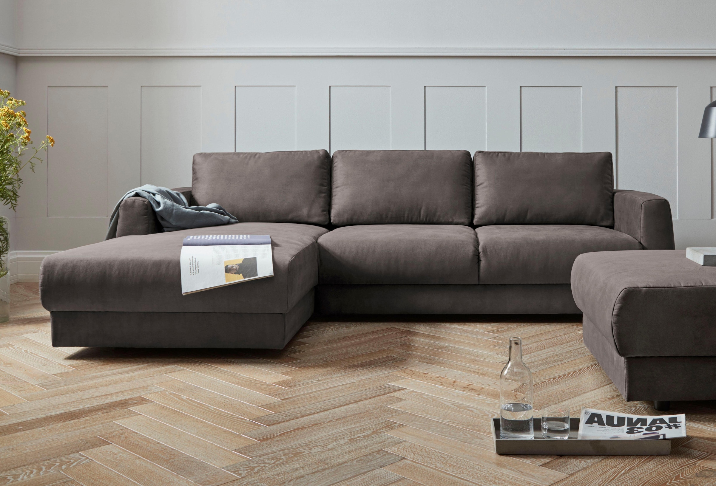 OTTO home Ecksofa "Hobro L-Form" in 3 Bezugsqualitäten in vielen Farben