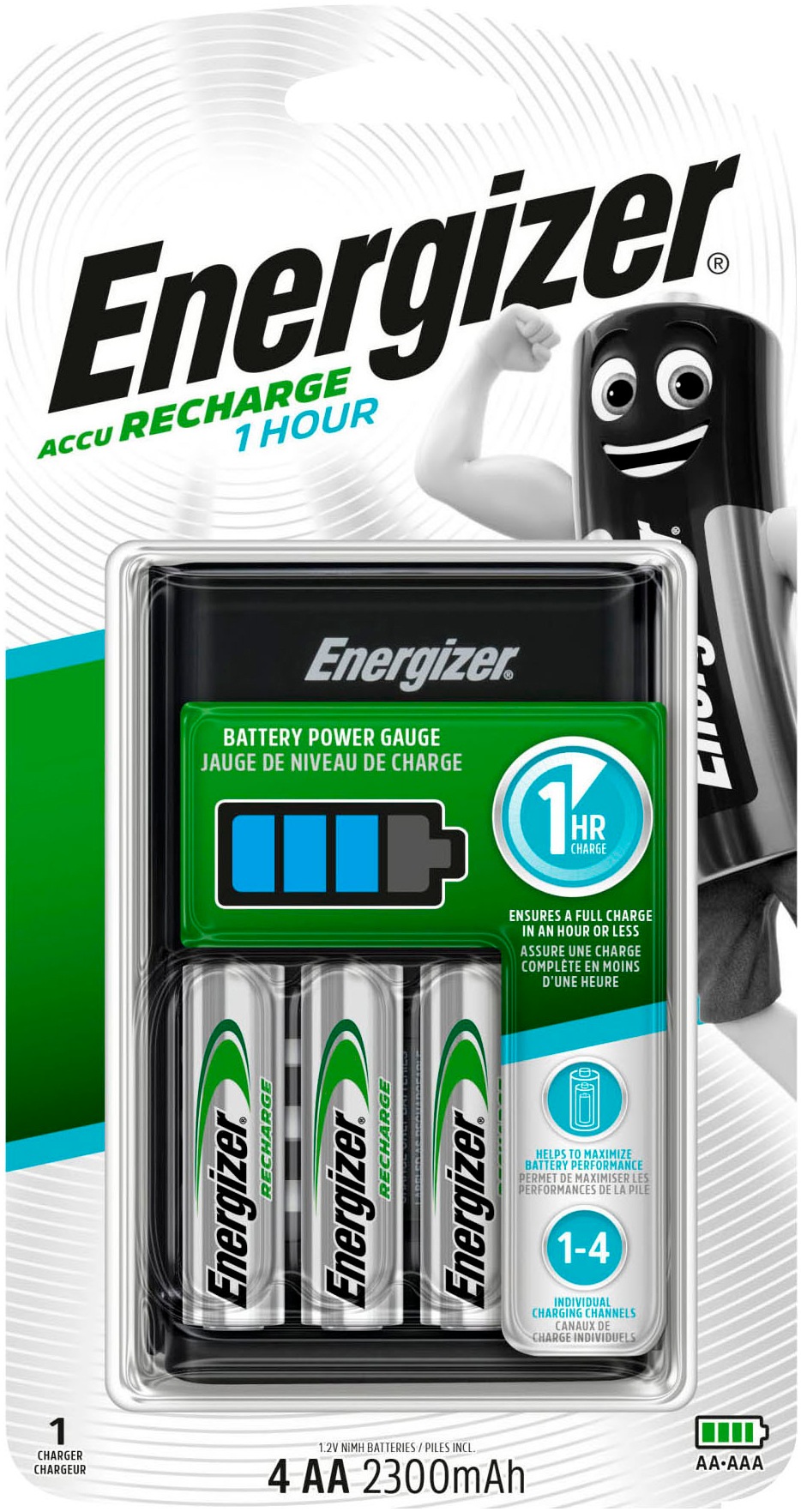 Energizer Batterie-Ladegerät »CH1HR3 1 Stunde«, 2500 mA