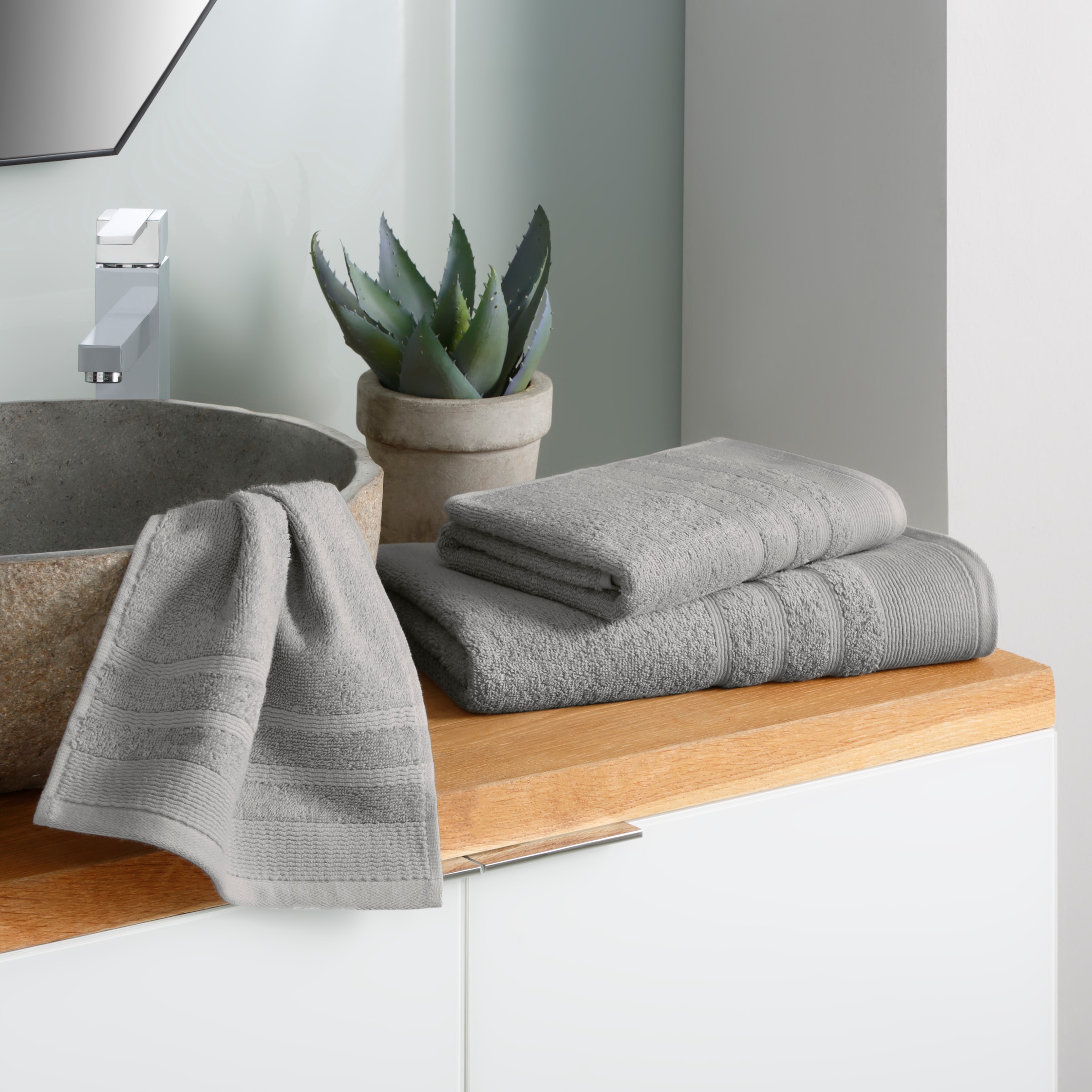 Handtuch-Set Premium Baumwolle Home mit | Bordüre, Frottier, 3 100% tlg., BAUR Set »Cerdon«, Set, Handtuch aus affaire bestellen Handtücher