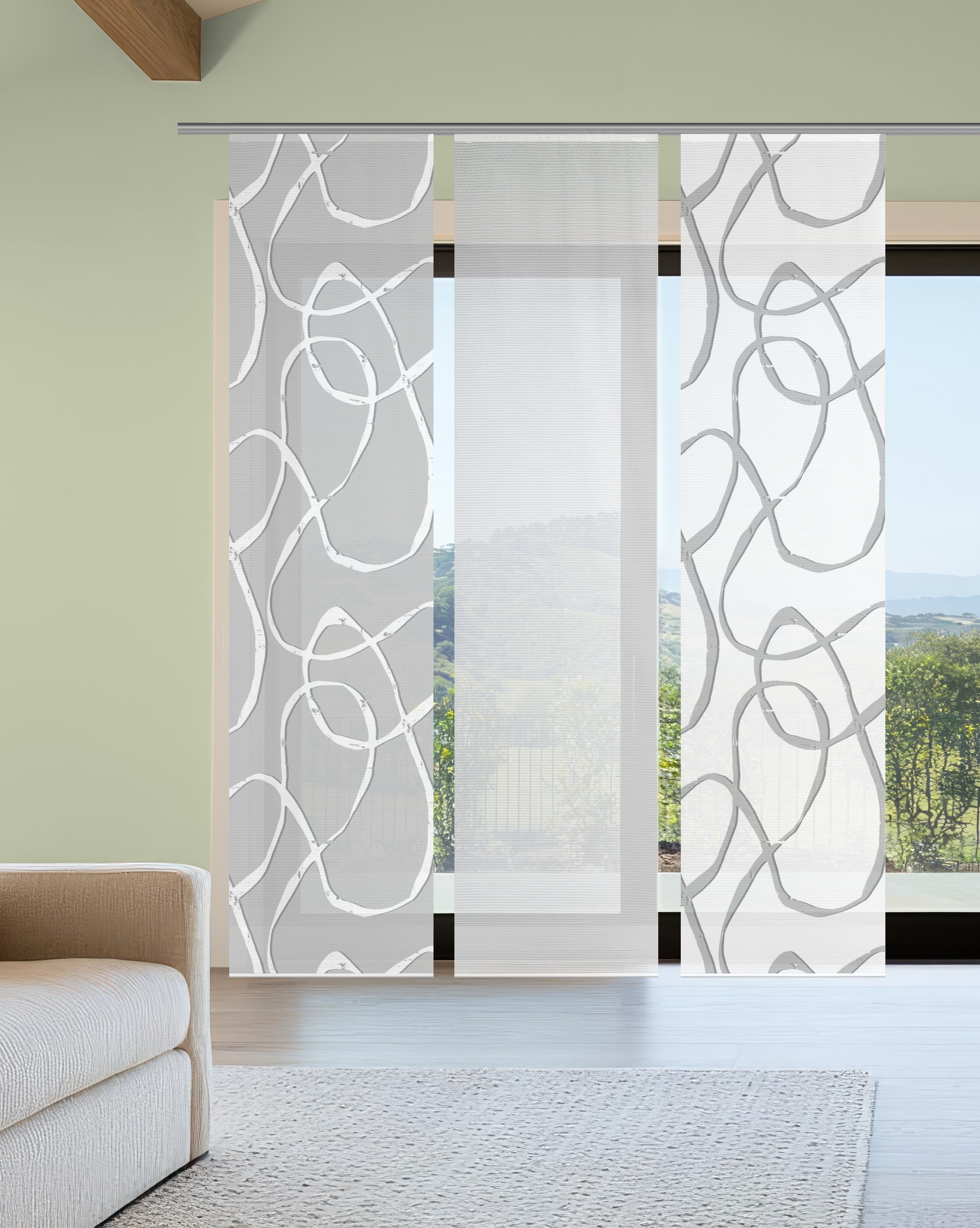 Vision S Schiebegardine "OPHELIA KOMBI" Paneelwagen 3 Stk. tlg. Schiebevorh günstig online kaufen