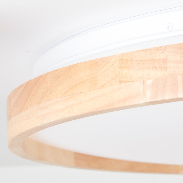Brilliant LED Deckenleuchte »Alson«, 3300 lm, Ø 50 cm, Metall/Holz/ Kunststoff, holz hell/weiß | BAUR