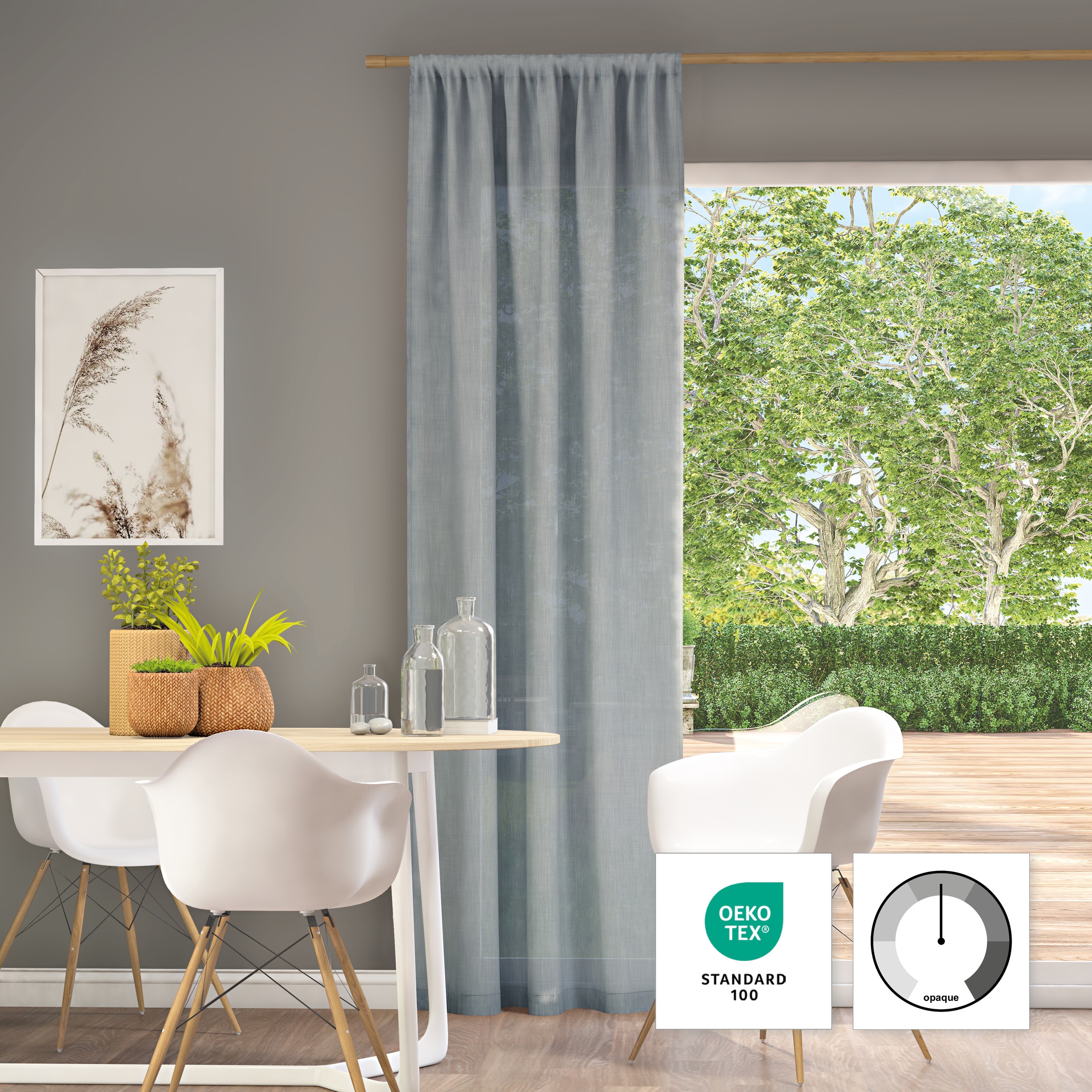 Thumbnail - Neutex for you Vorhang "Mara-ECO" Stangendurchzug 1 Stk. tlg.