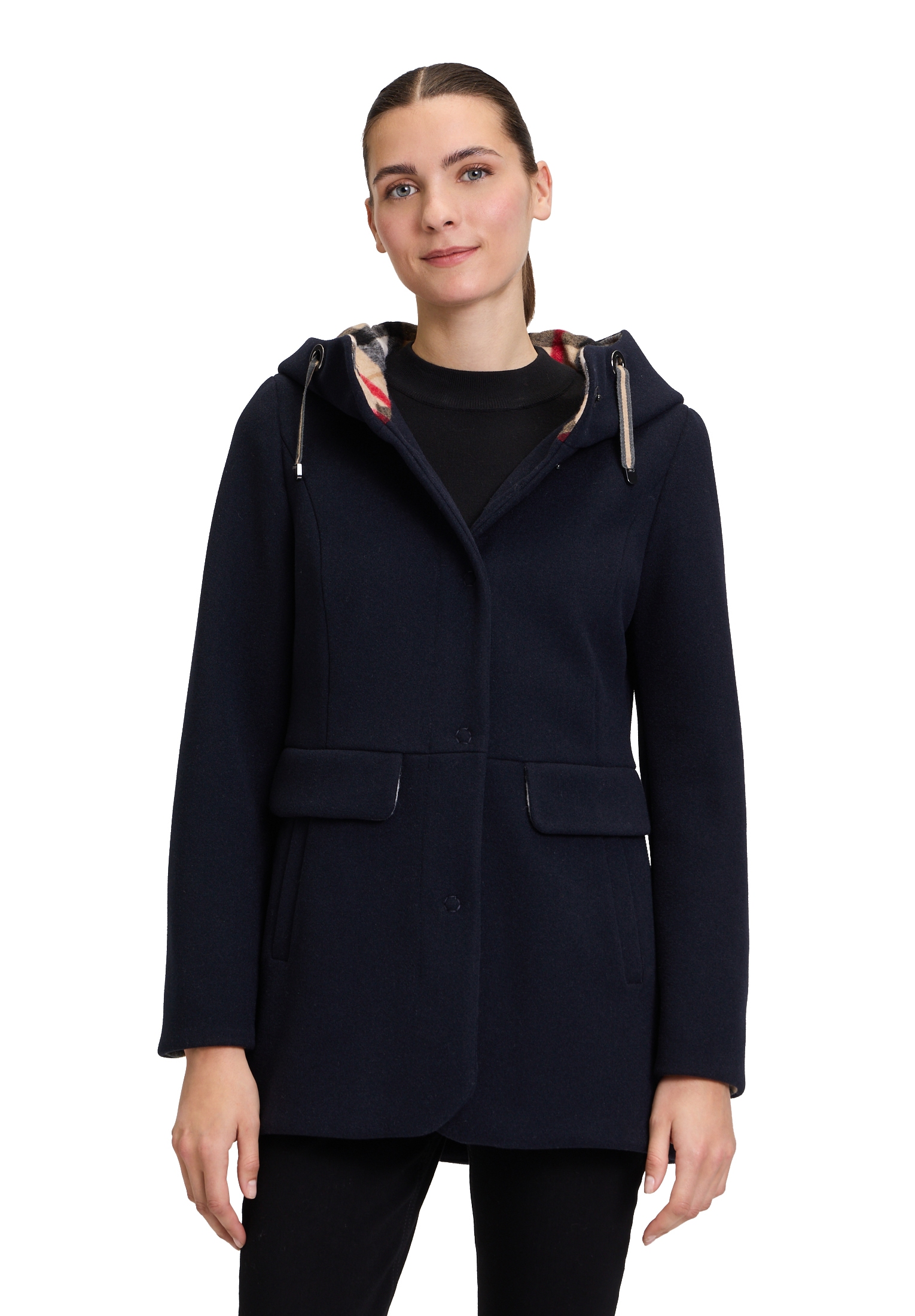 Amber & June Winterjacke "Amber & June Damen Winterjacke mit Kapuze", mit K günstig online kaufen