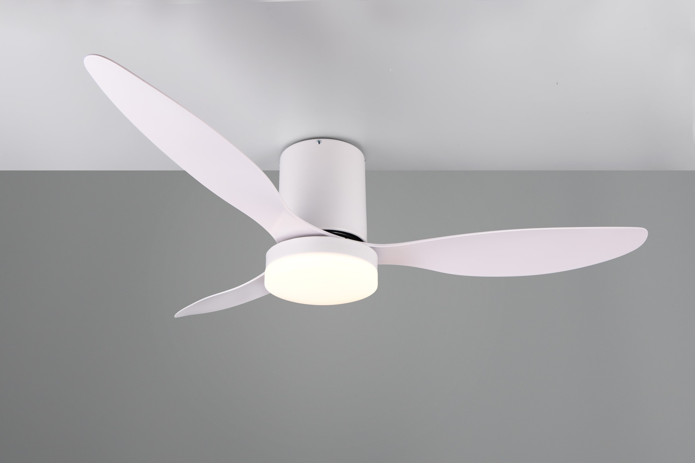 REALITY Leuchten LED Deckenleuchte »GÖTEBORG mit Ventilator, Deckenventilator mit Licht inkl Fernbedienung«, 1 flammig, Leuchtmittel LED-Board | LED fest integriert, 6 Geschwindigkeiten Timer Vor- & Rücklauf LED dimmbar CCT Nachtlicht