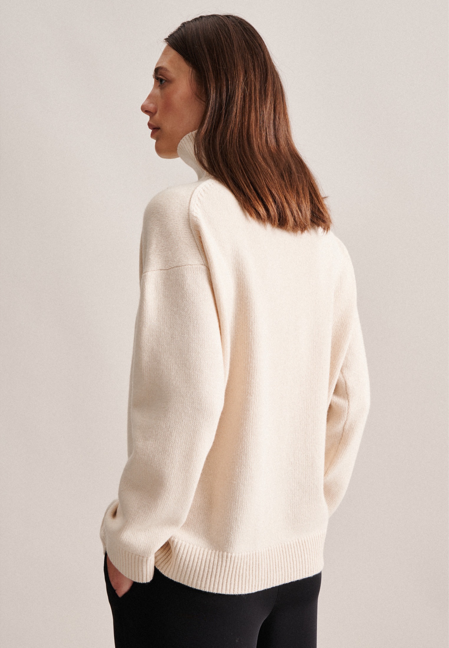 seidensticker Strickpullover, Langarm Rollkragen Uni günstig online kaufen