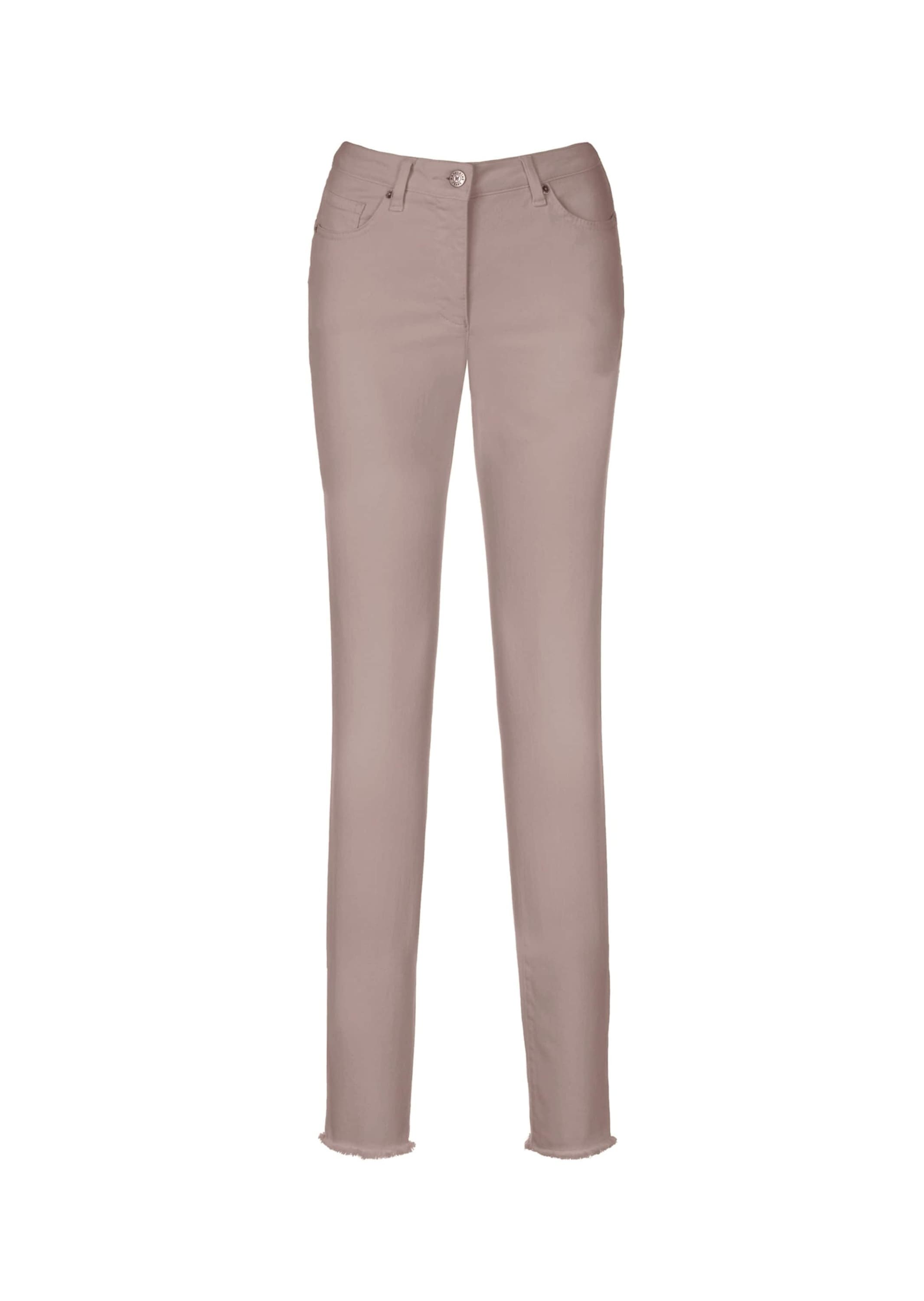 MADELEINE Regular-fit-Jeans »Jeans Mid Waist Skinny-Hose mit Fransen«