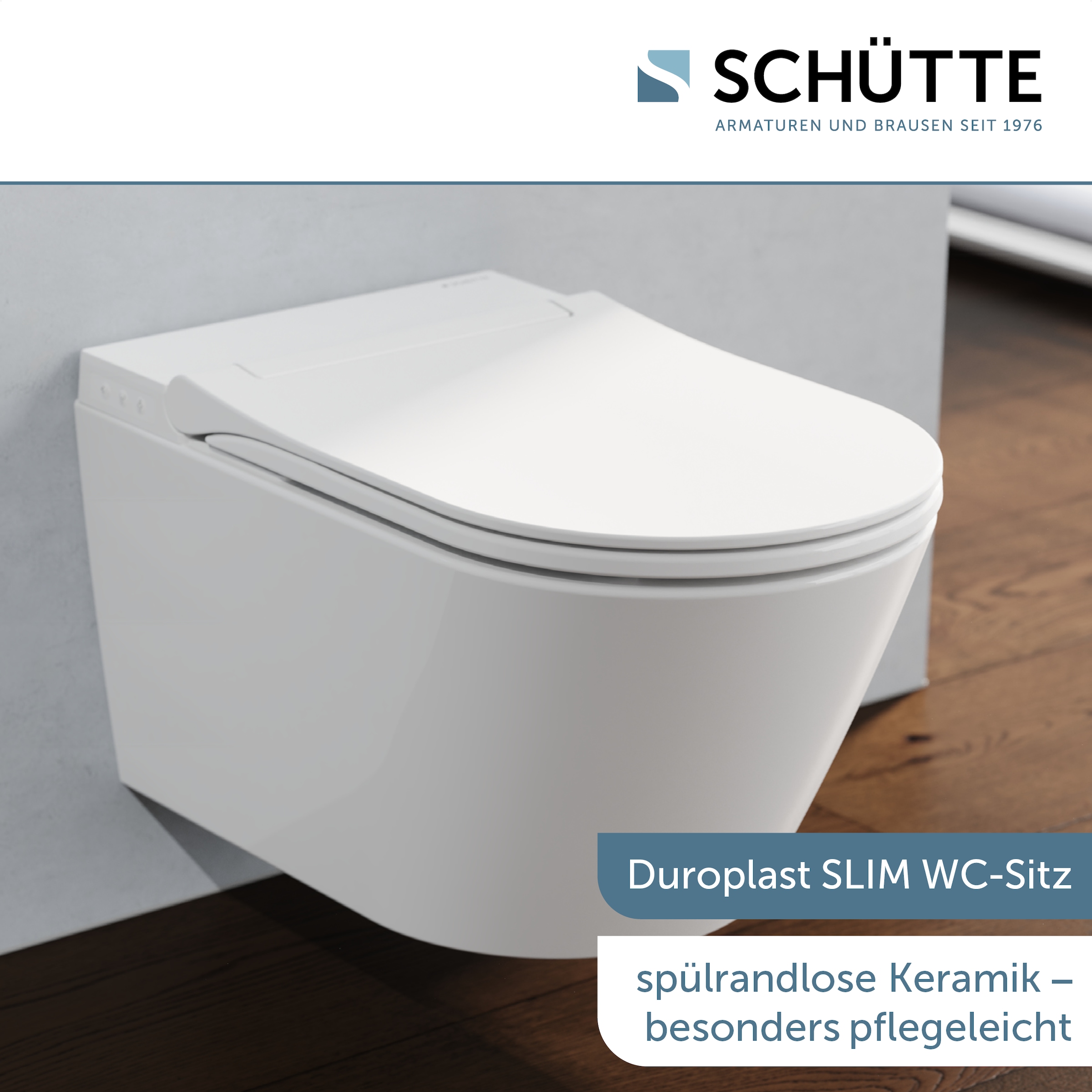 Schütte Dusch-WC »CESARI Premium«, (Komplett-Set), spülrandlos