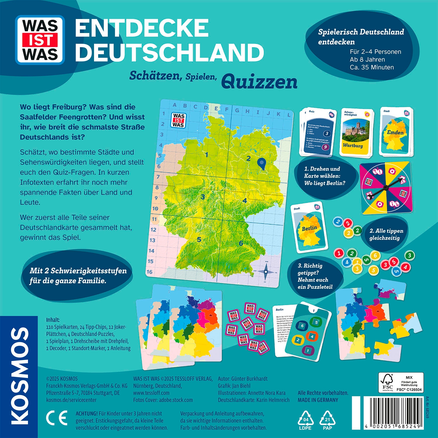 Kosmos Spiel »WAS IST WAS Entdecke Deutschland« Made in Germany