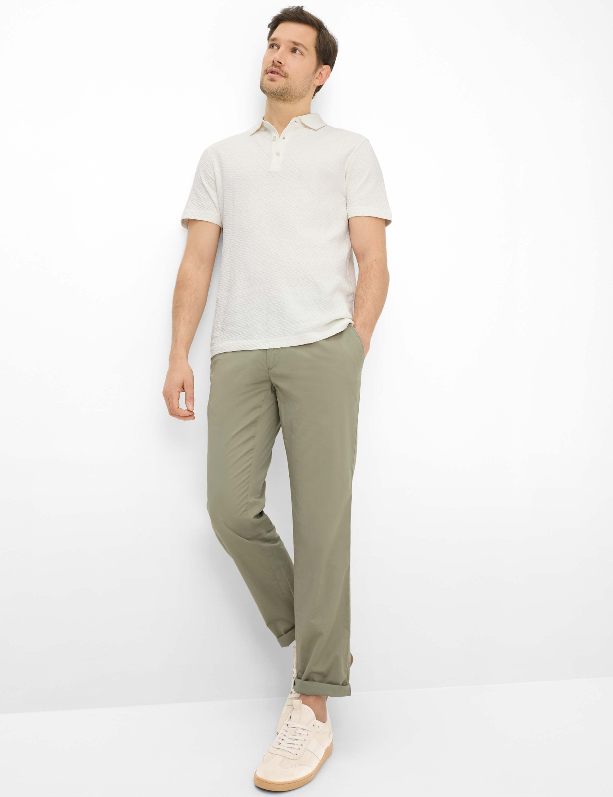 Chinohose BRAX "Style FABIO", Herren, Gr. 40, Länge 30, khaki, Web, 95% Baumwolle, 5% Elasthan, Hosen Chinohose 2