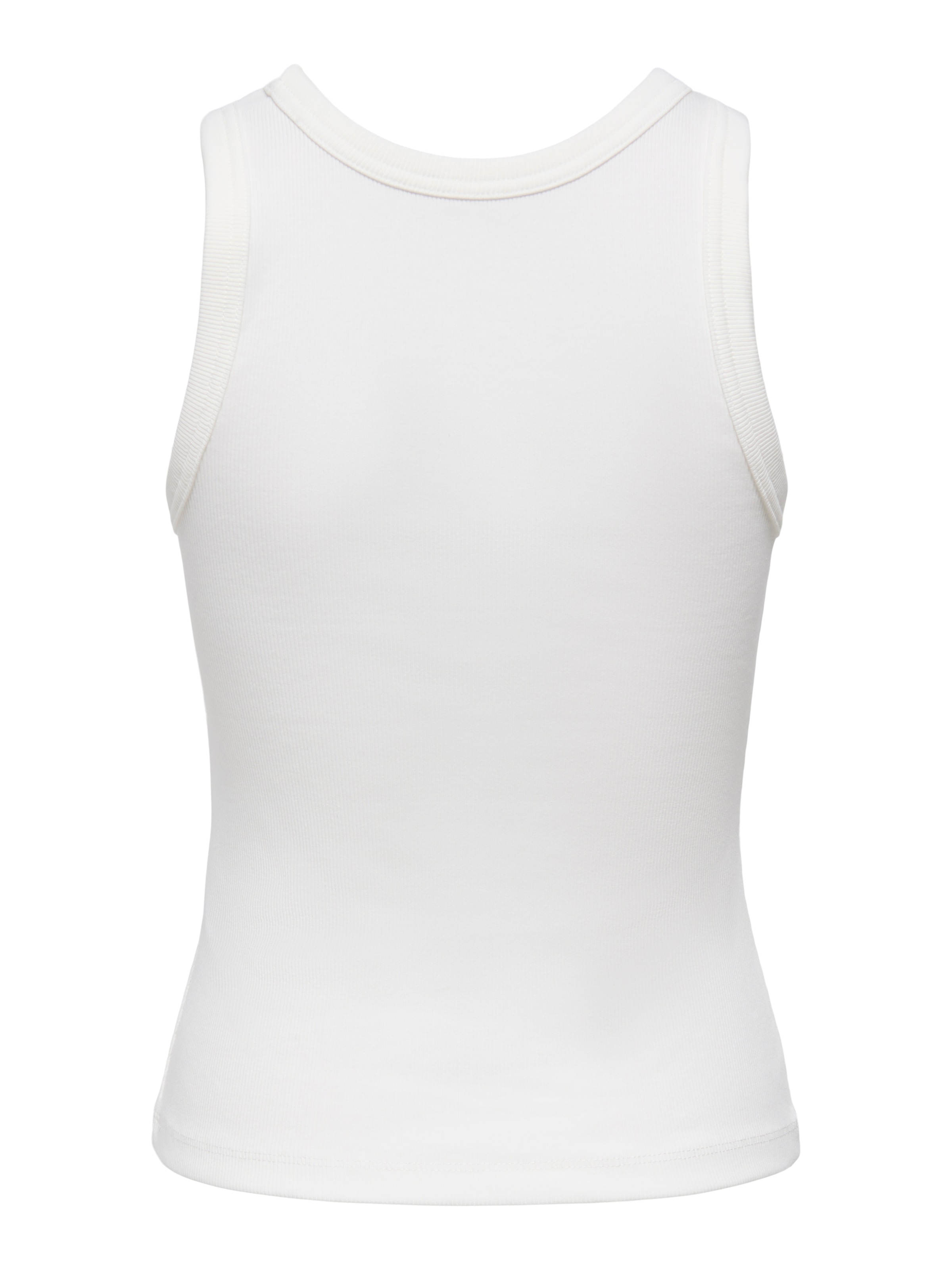 Tanktop ONLY "ONLVAL 2-WAY TANK TOP JRS NOOS", Damen, Gr. L, cloud dancer, Jersey, Obermaterial: 95% Baumwolle, 5% Elasthan, unifarben, normal, Rundhals, Tops Tanktop, Baumwollmischung, Rundhals 3