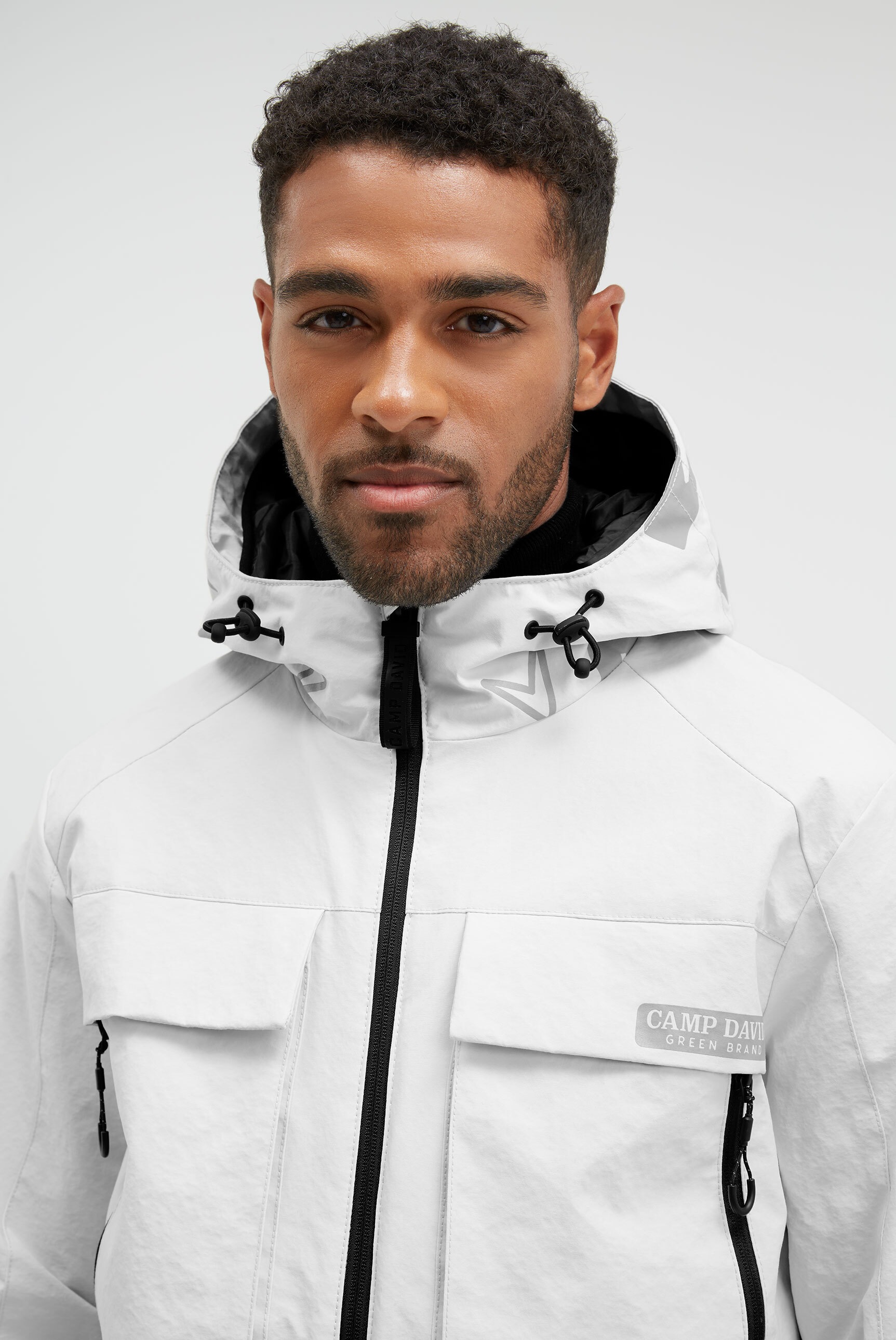 CAMP DAVID Outdoorjacke, mit Kapuze, mit längerer Rückenpartie