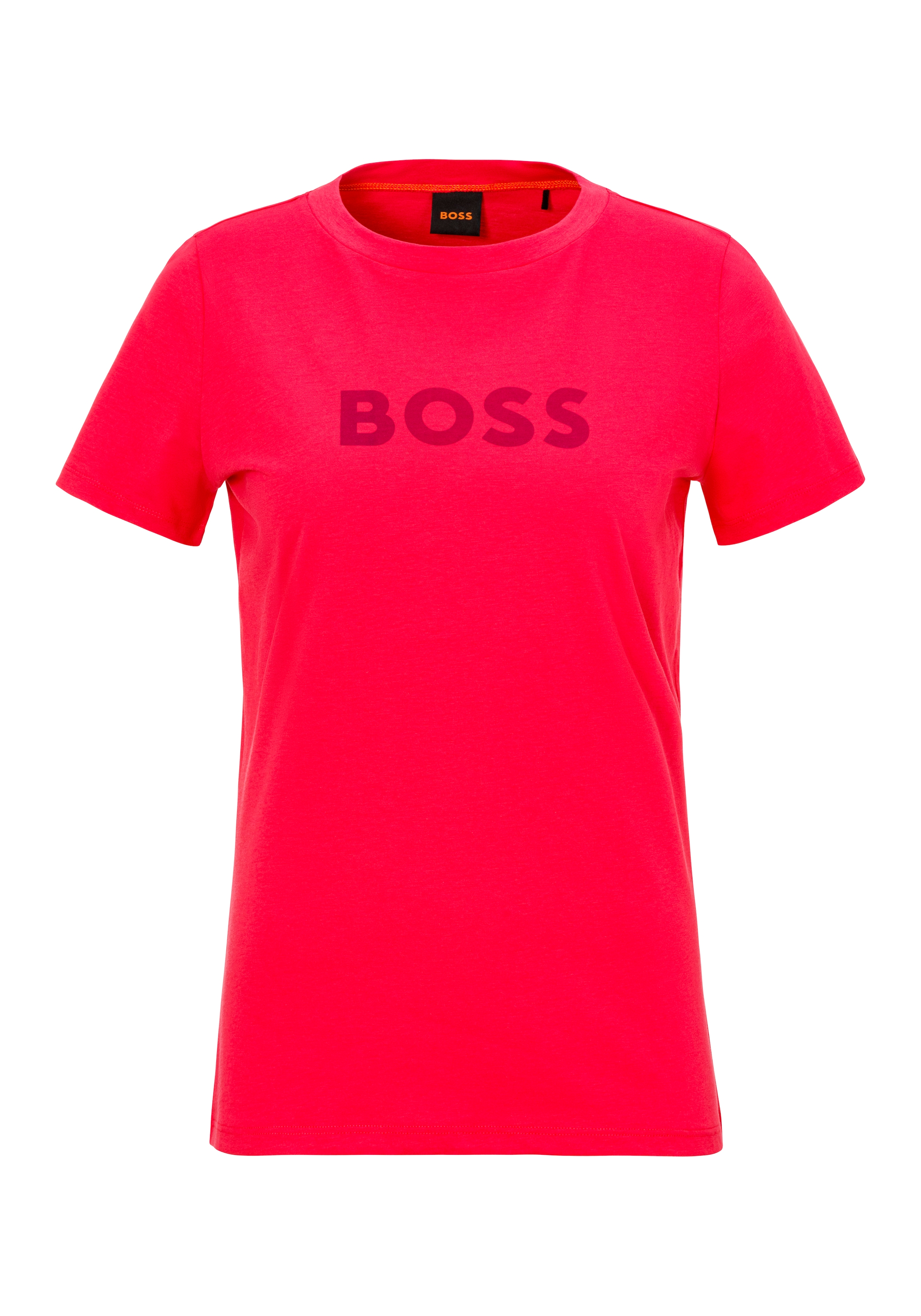 BOSS ORANGE T-Shirt »C_Elogo_5«, mit kontrastfarbenem BOSS-Schriftzug