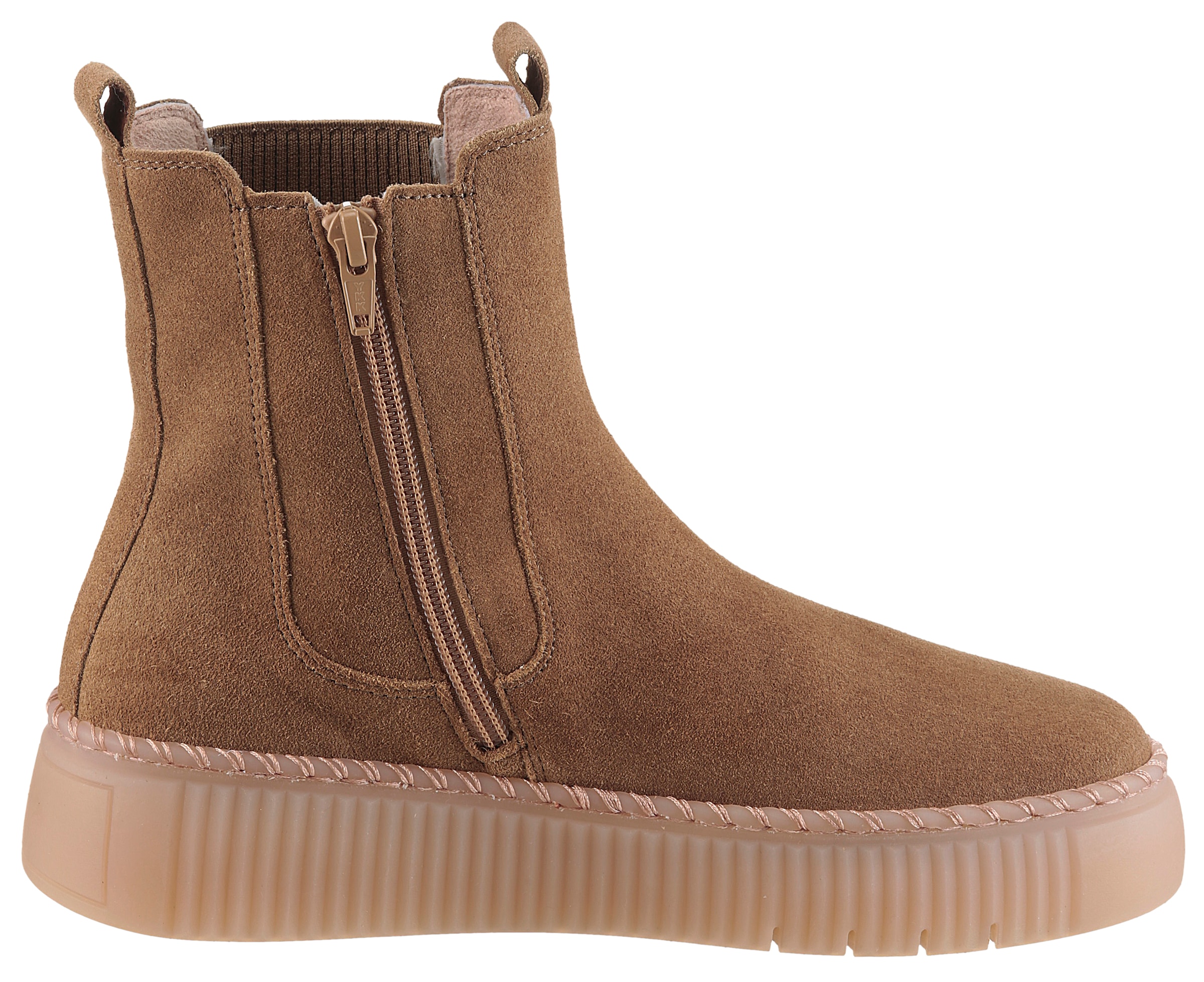 Gabor Chelseaboots  , Plateau, Stiefelette mit Stretcheinsatz an der Außenseite