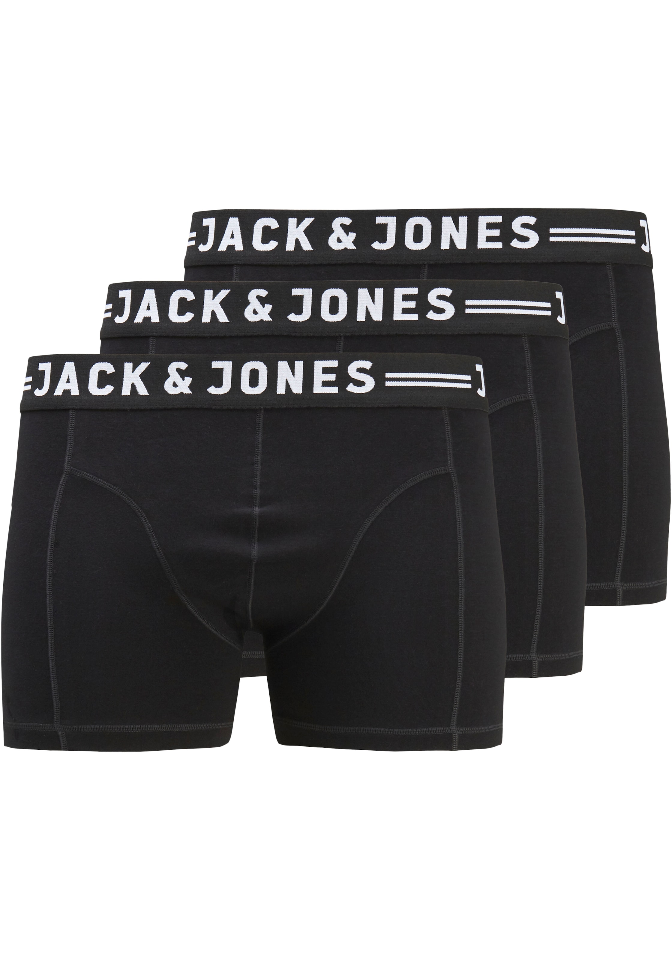 Jack & Jones PlusSize Boxershorts "JACSENSE TRUNKS 3-PACK NOOS PLS", (Packung, 3 St., 3er-Pack)
