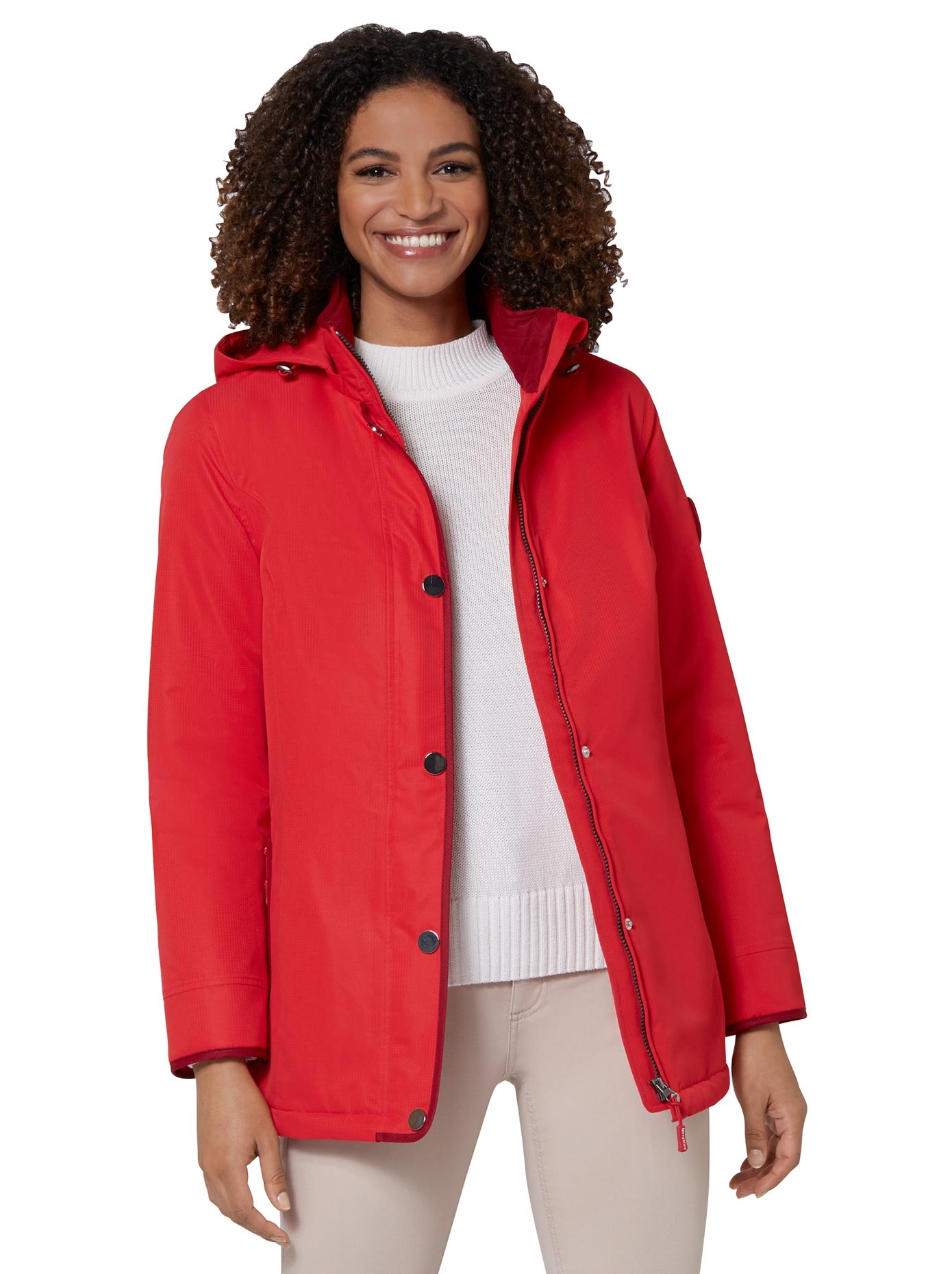 Casual Looks Langjacke mit Kapuze