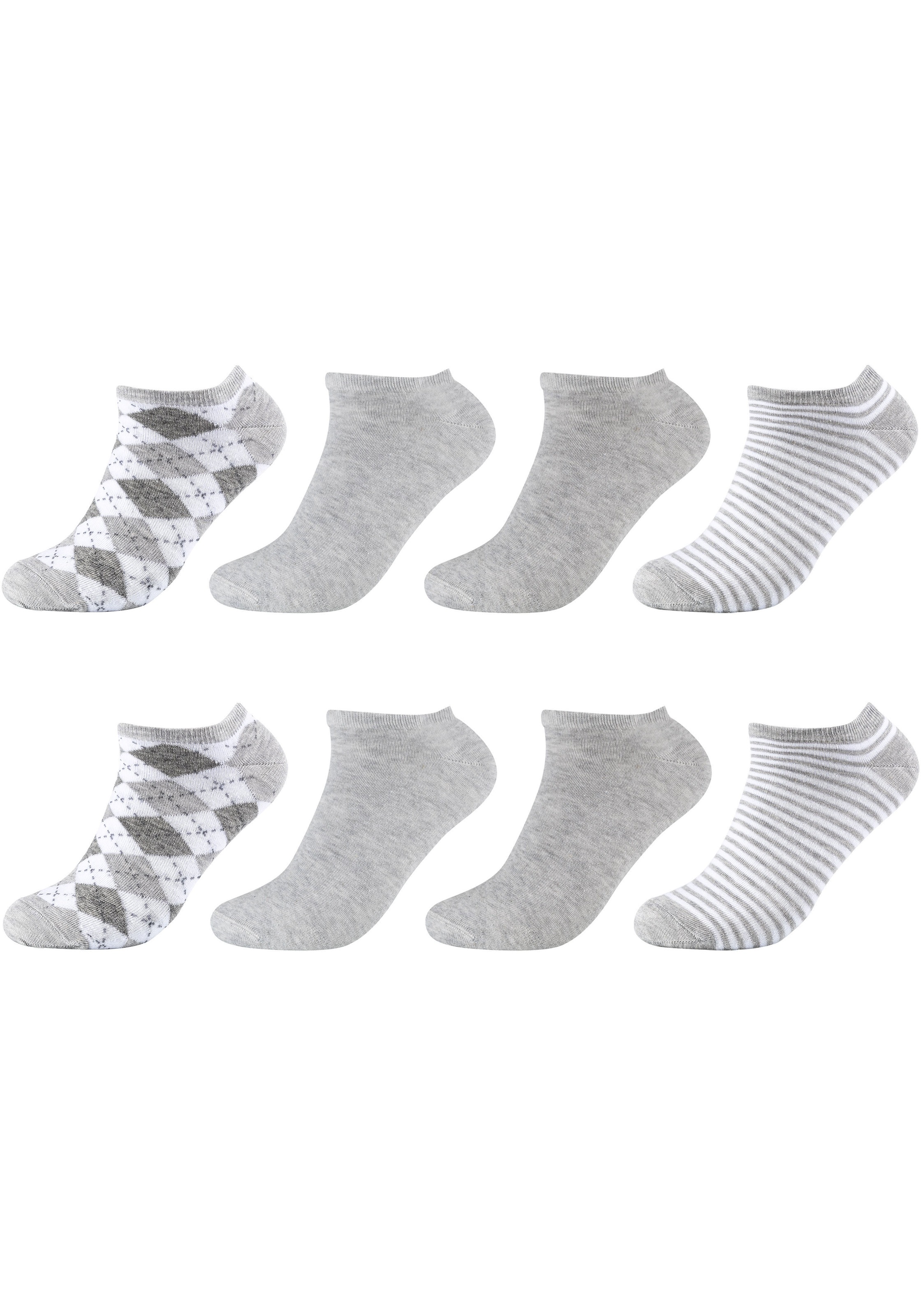 s.Oliver Kurzsocken »essentials«, (4 Paar), mit verschiedenen Designs